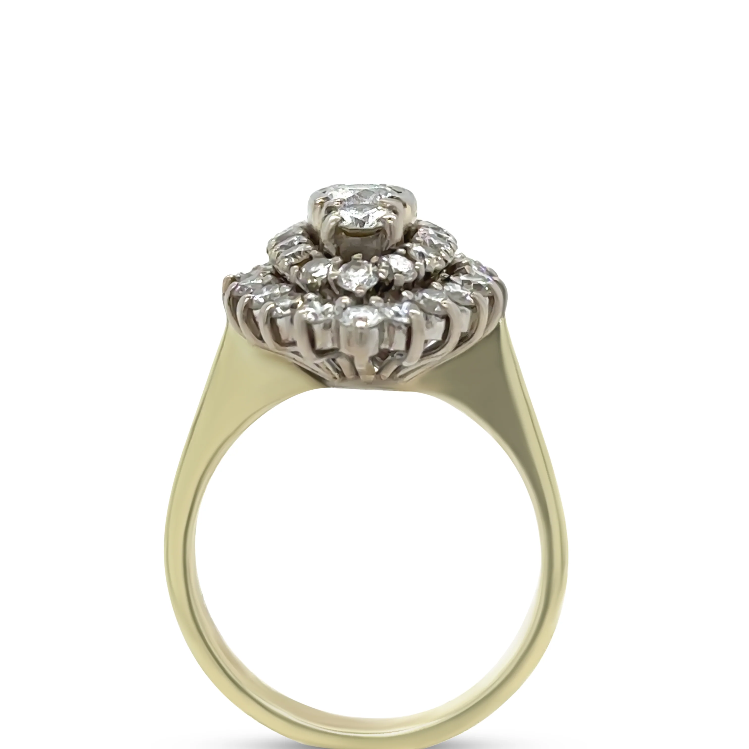 14ct White Gold Diamond Cluster Ring 1.61ct - Image 4