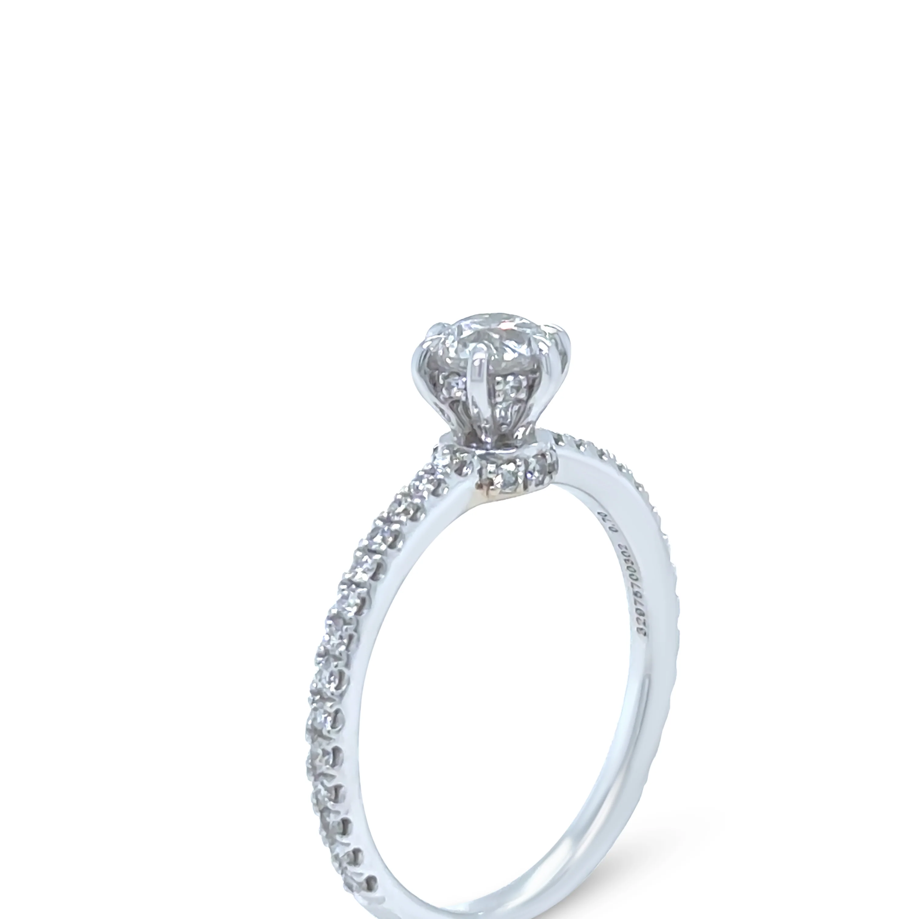 14ct White & Rose Gold Diamond Halo Ring 1.15ct - Image 7