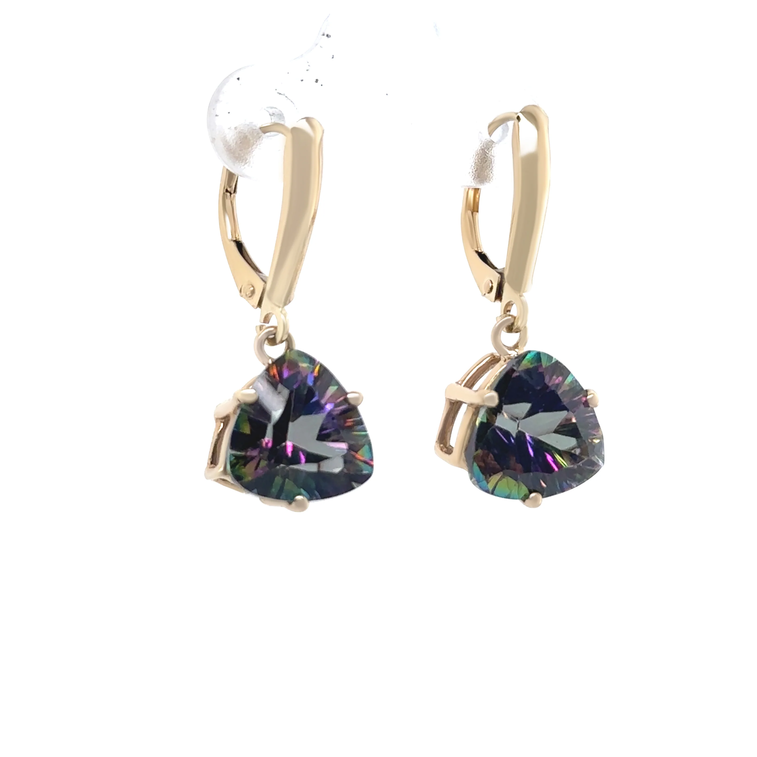 14ct Yellow Gold Mystic Topaz Drop Earrings 4.45ct 4.02g - Image 2