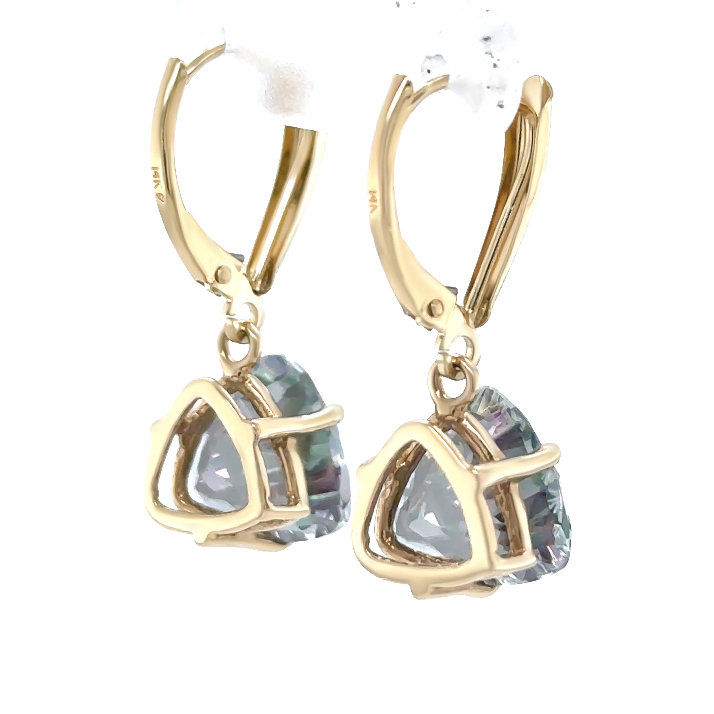 14ct Yellow Gold Mystic Topaz Drop Earrings 4.45ct 4.02g - Image 4