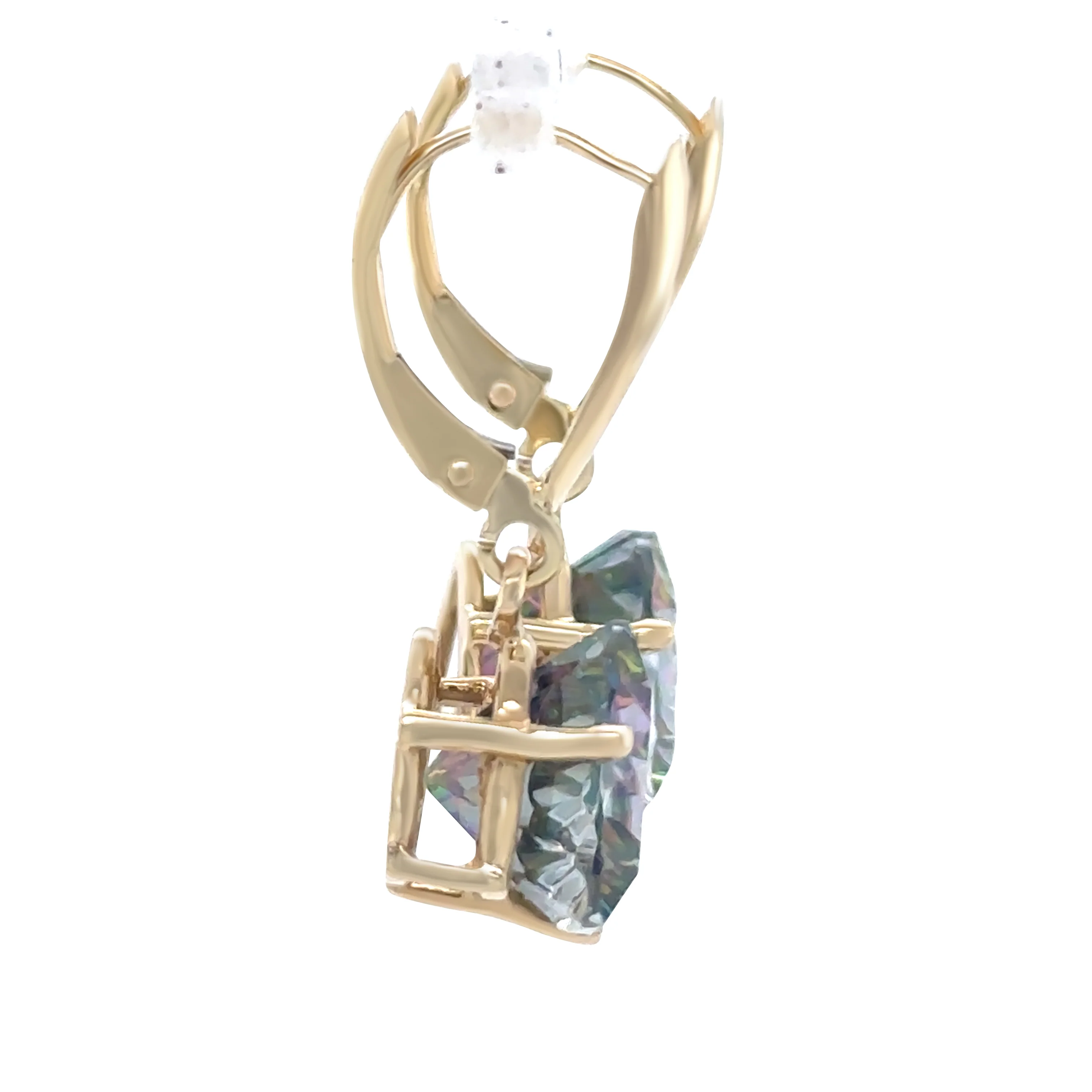 14ct Yellow Gold Mystic Topaz Drop Earrings 4.45ct 4.02g - Image 5
