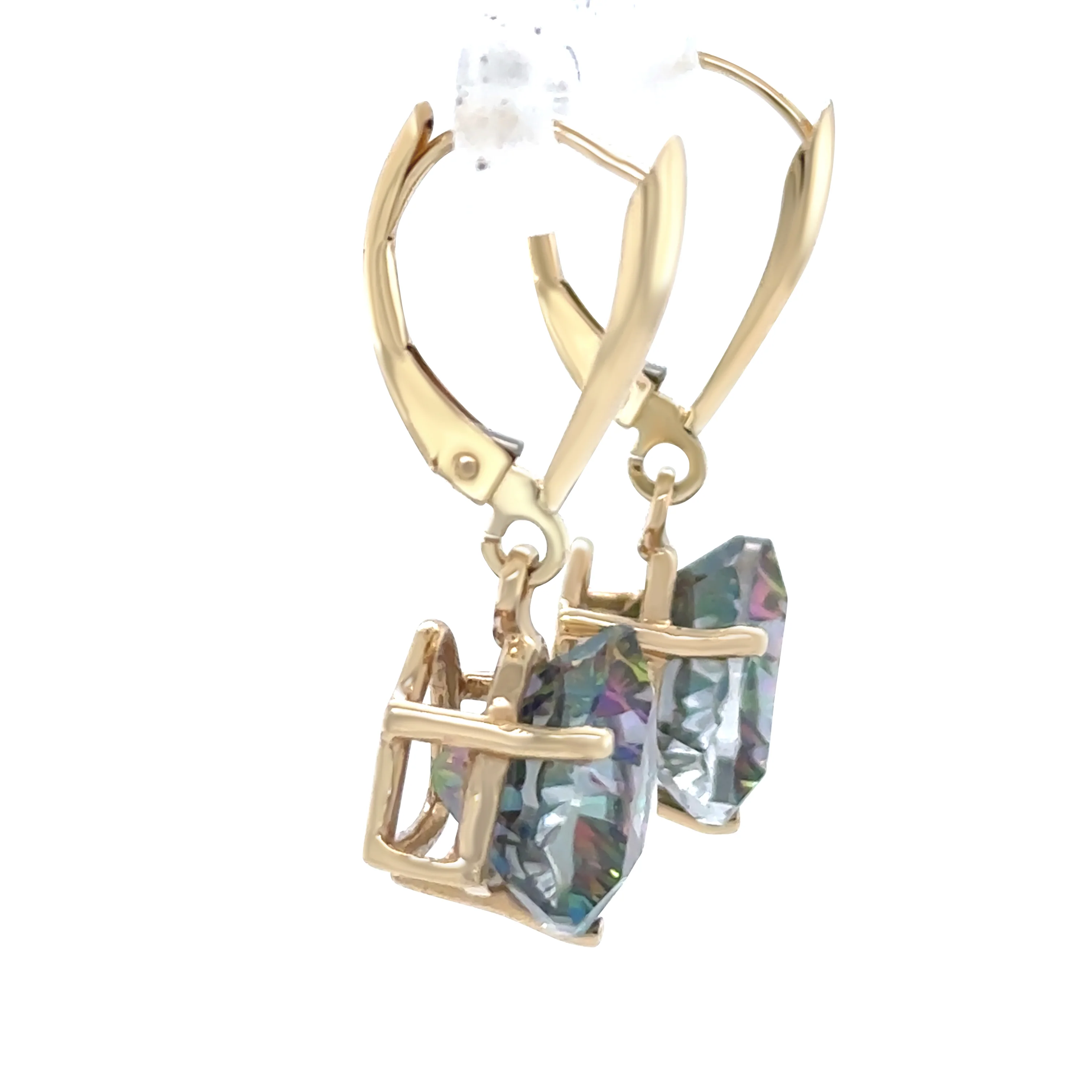 14ct Yellow Gold Mystic Topaz Drop Earrings 4.45ct 4.02g - Image 6