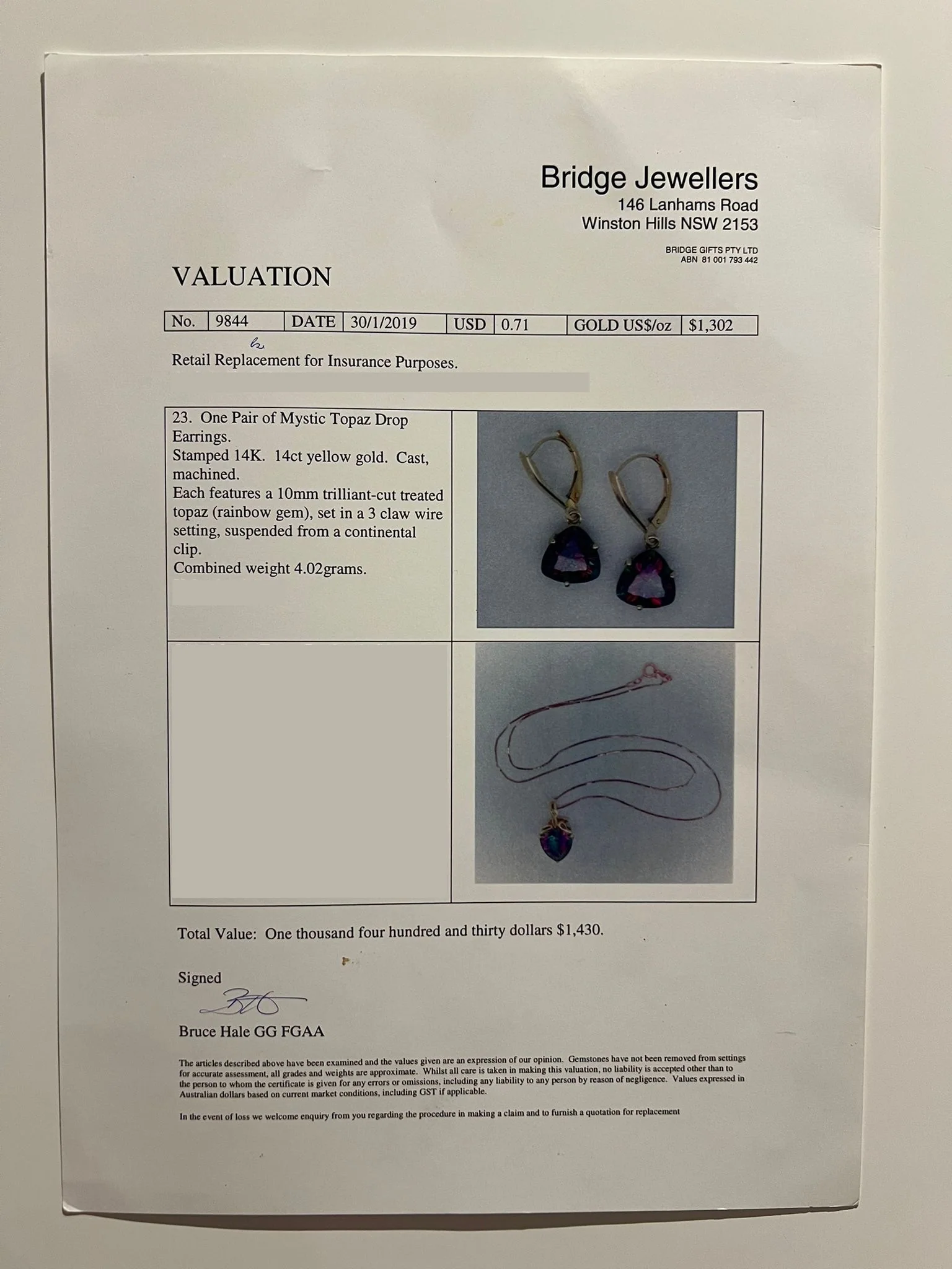 14ct Yellow Gold Mystic Topaz Drop Earrings 4.45ct 4.02g - Image 7