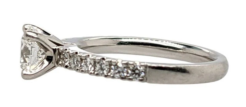 GIA 18ct White Gold Diamond Tiffany Style Engagement Ring - Image 4
