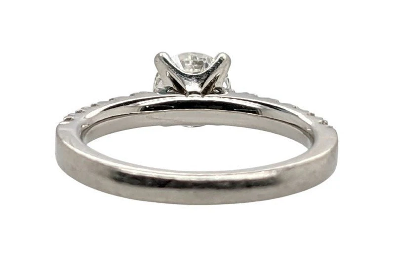 GIA 18ct White Gold Diamond Tiffany Style Engagement Ring - Image 5