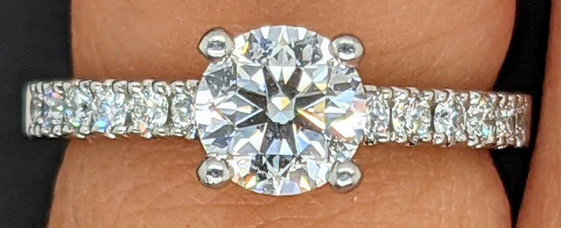 GIA 18ct White Gold Diamond Tiffany Style Engagement Ring - Image 7