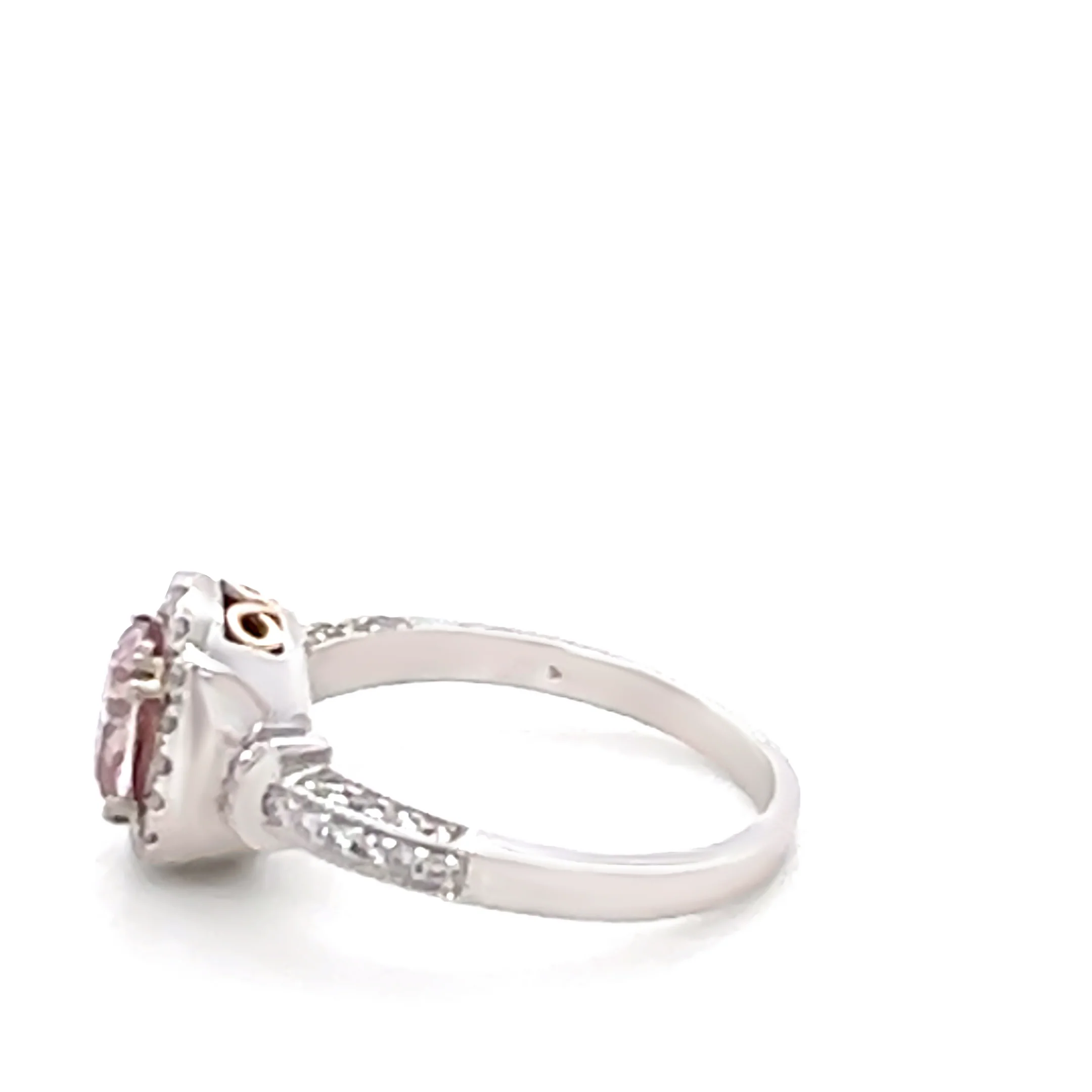 18ct White and Rose Gold Pink Diamond Ring 1.36ct 6.1g - Image 5