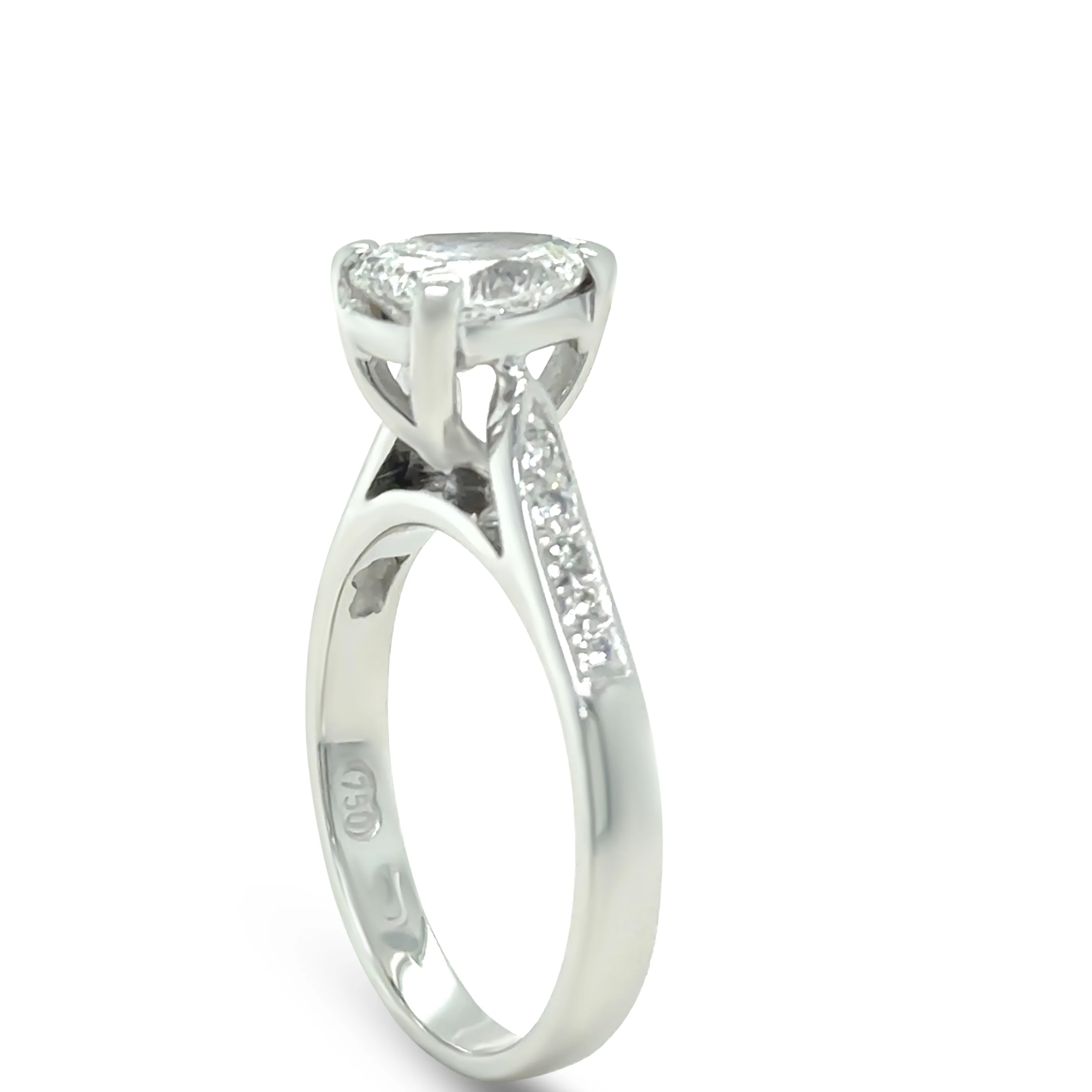 18ct White Gold Diamond Engagement Ring 1.25ct - Image 4
