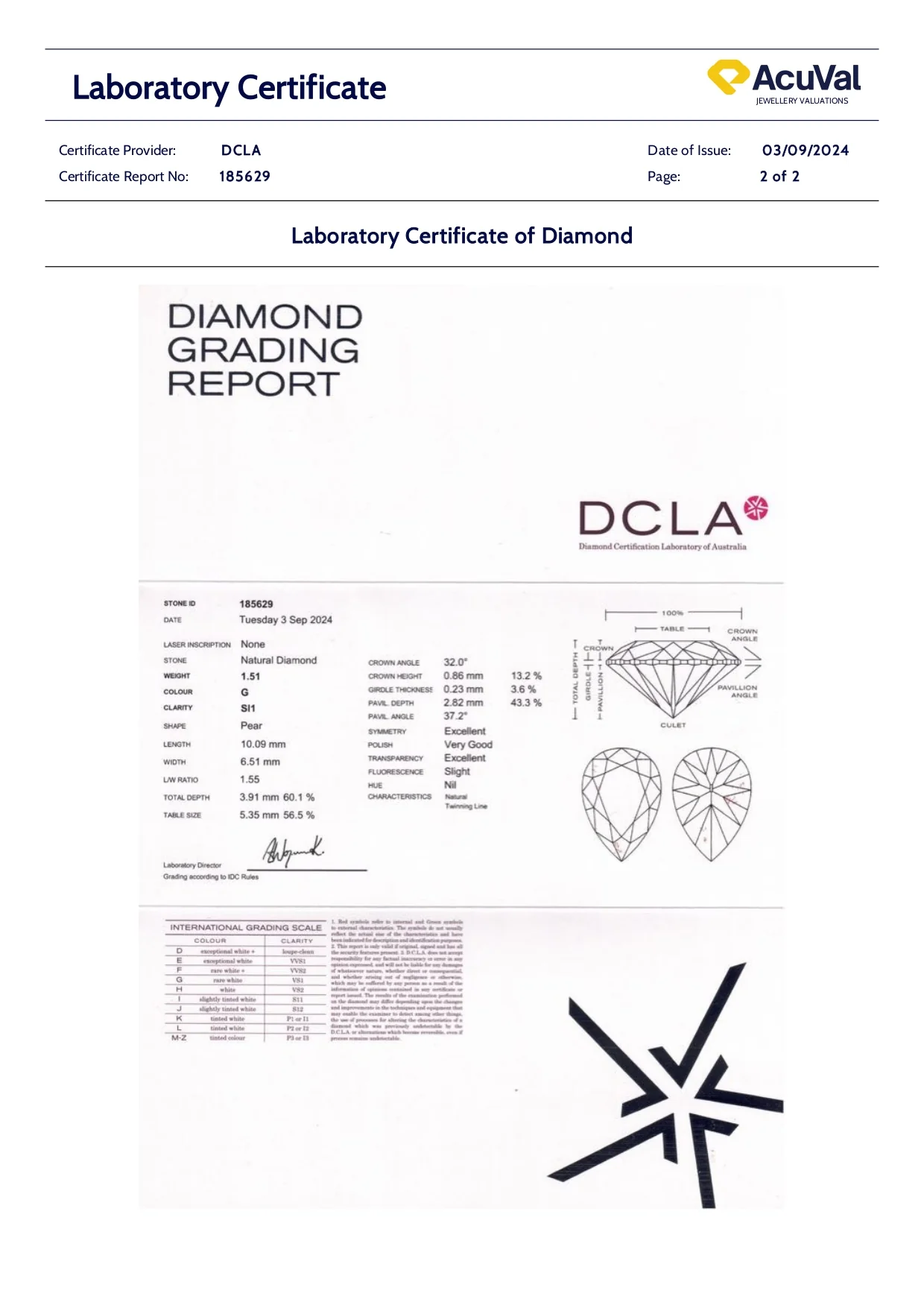 DCLA 18ct Yellow and White Gold 3-Stone Diamond Engagement Ring 2.41ct - Image 11