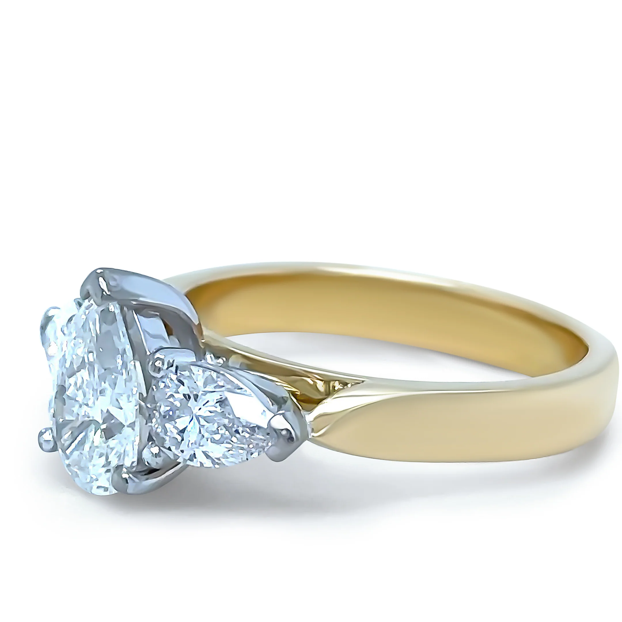 DCLA 18ct Yellow and White Gold 3-Stone Diamond Engagement Ring 2.41ct - Image 6
