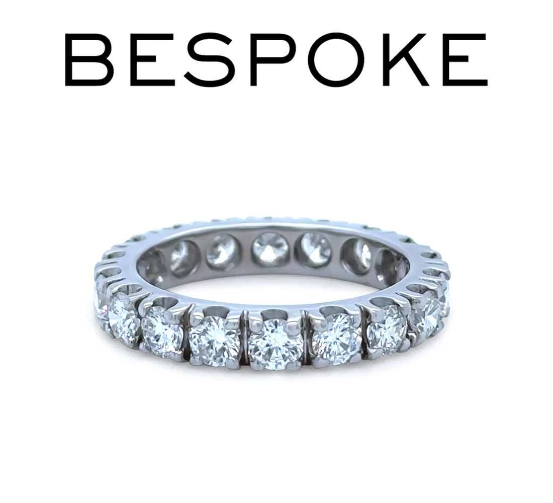 18ct White Gold Diamond Full Eternity Ring 2.70ct 5.12g