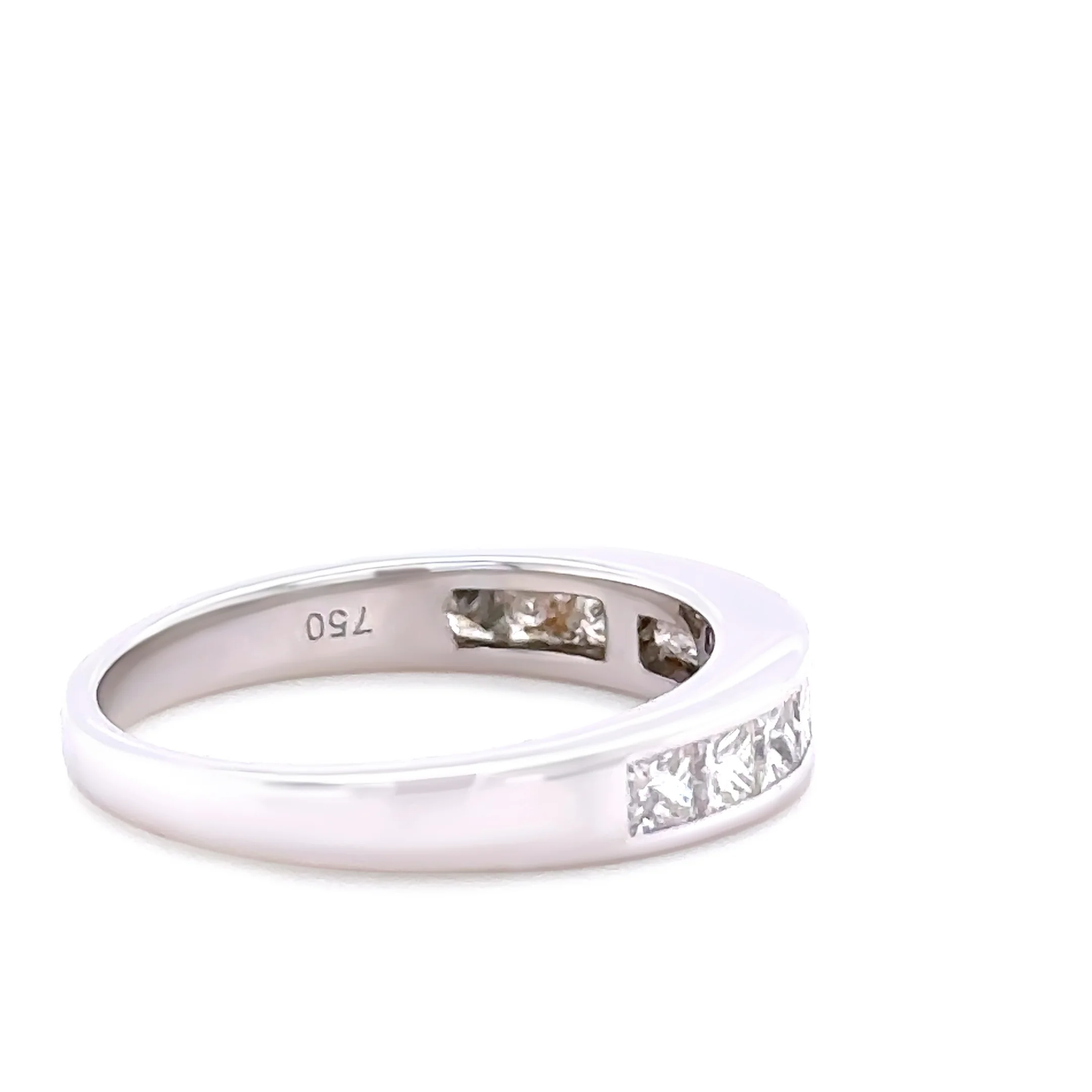 18ct White Gold Diamond Half Eternity Ring 1.00ct 3.8g - Image 2