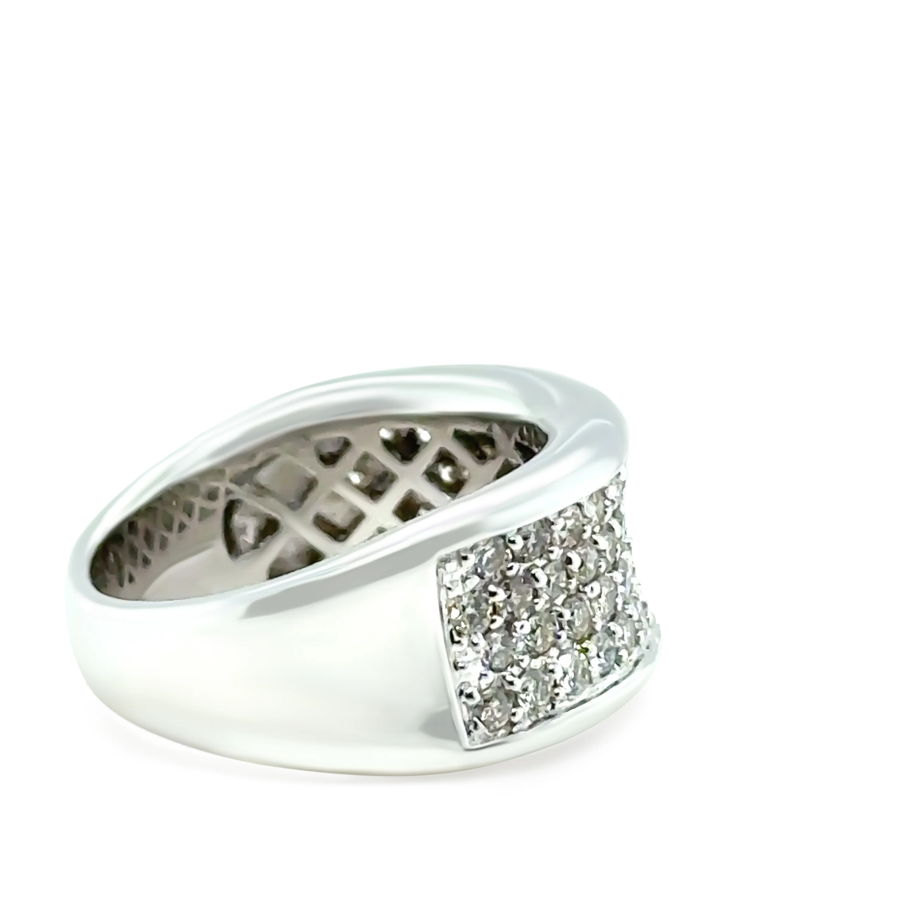 18ct White Gold Diamond Ring 1.00ct 10.4g - Image 2