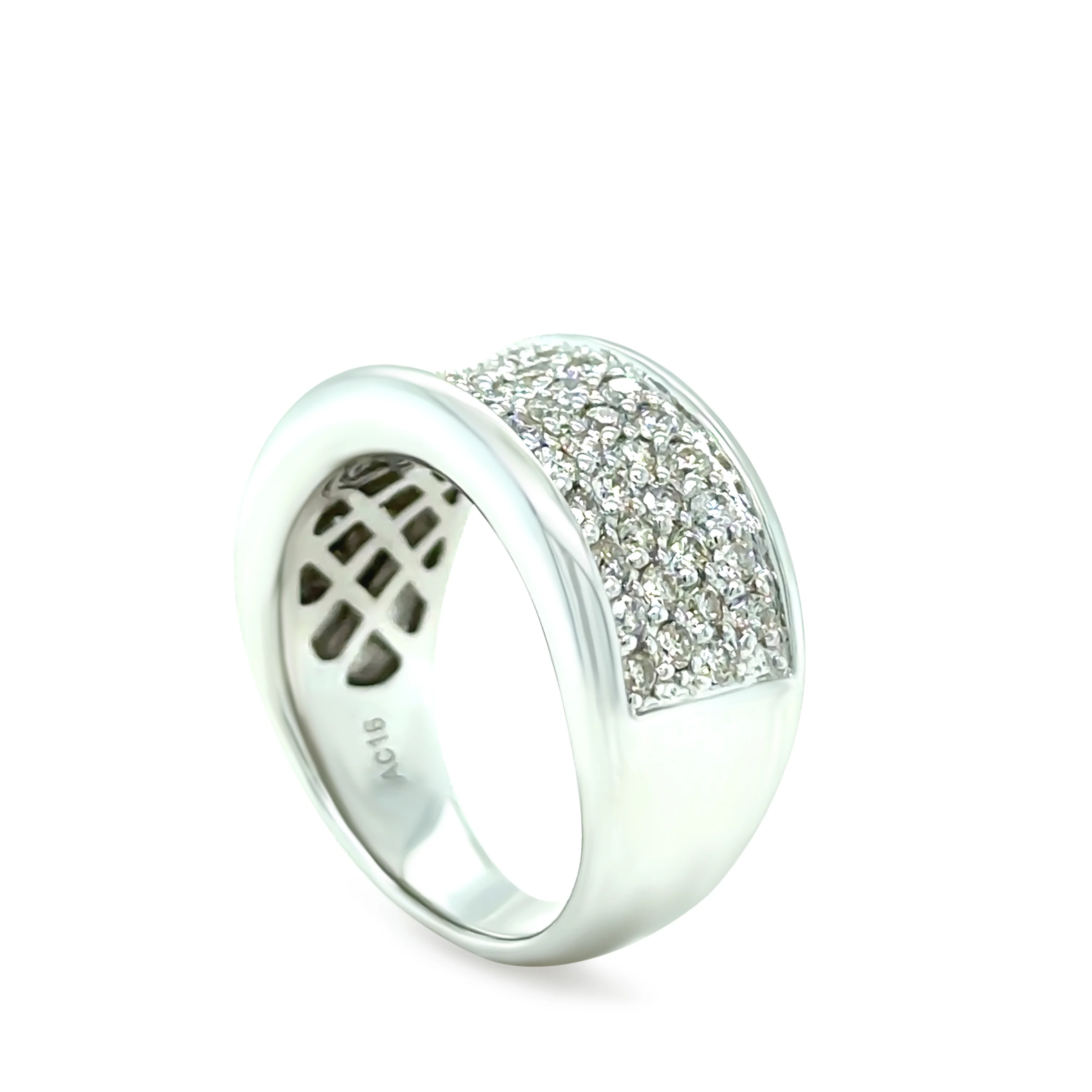 18ct White Gold Diamond Ring 1.00ct 10.4g - Image 4