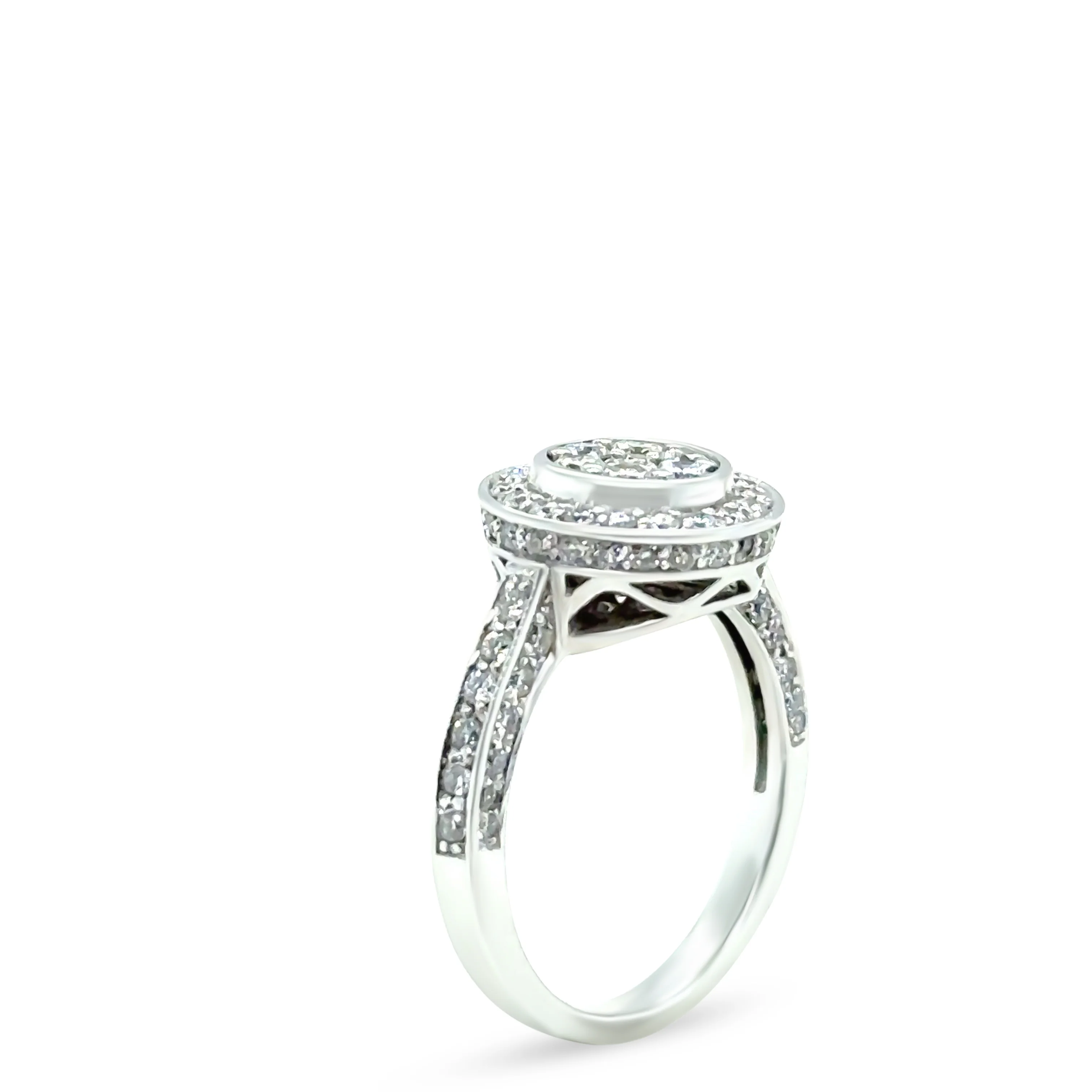 18ct White Gold Diamond Ring 1.00ct 5.4g - Image 4