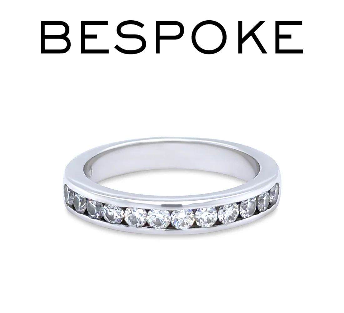 18ct White Gold Diamond Wedding Band 0.60ct