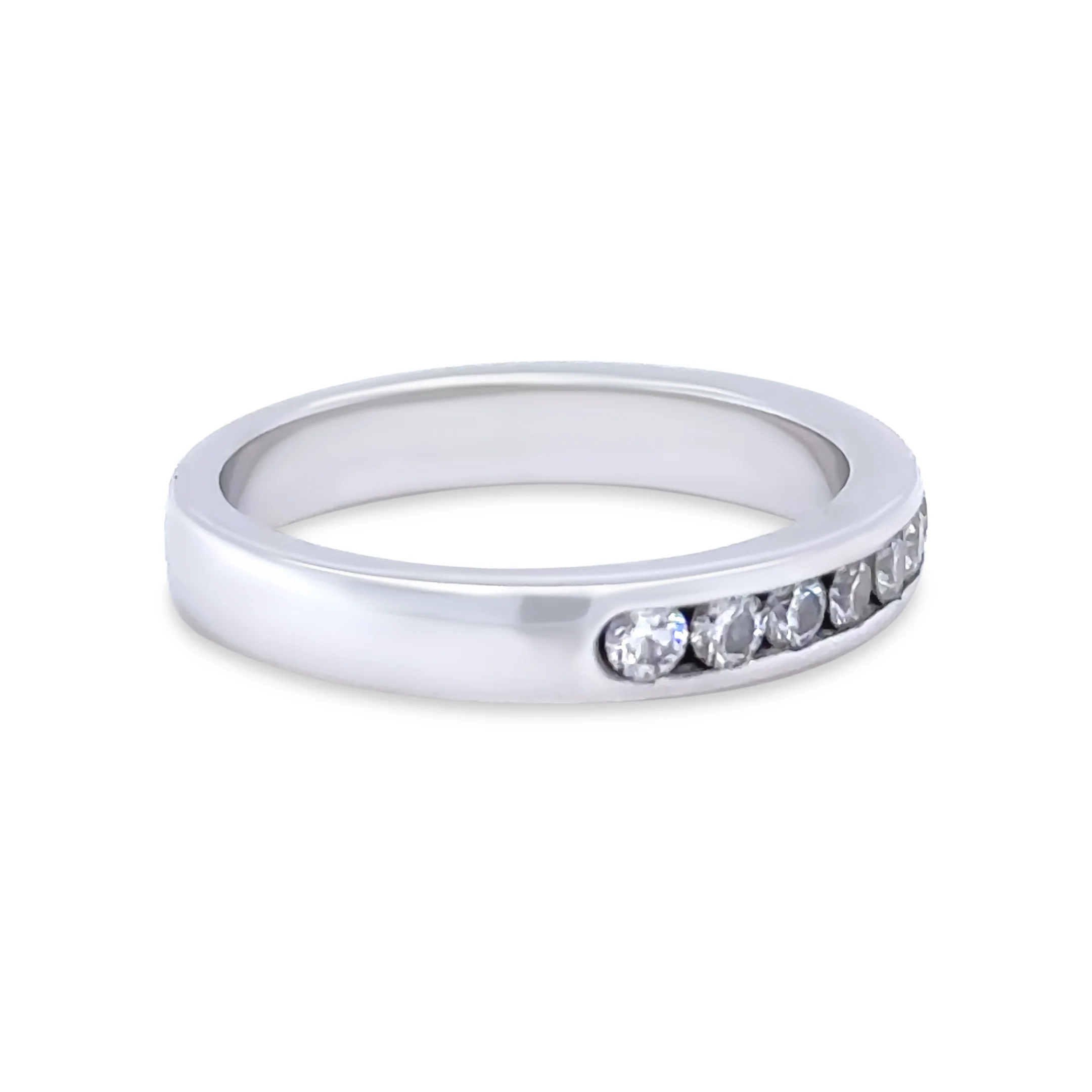 18ct White Gold Diamond Wedding Band 0.60ct - Image 3