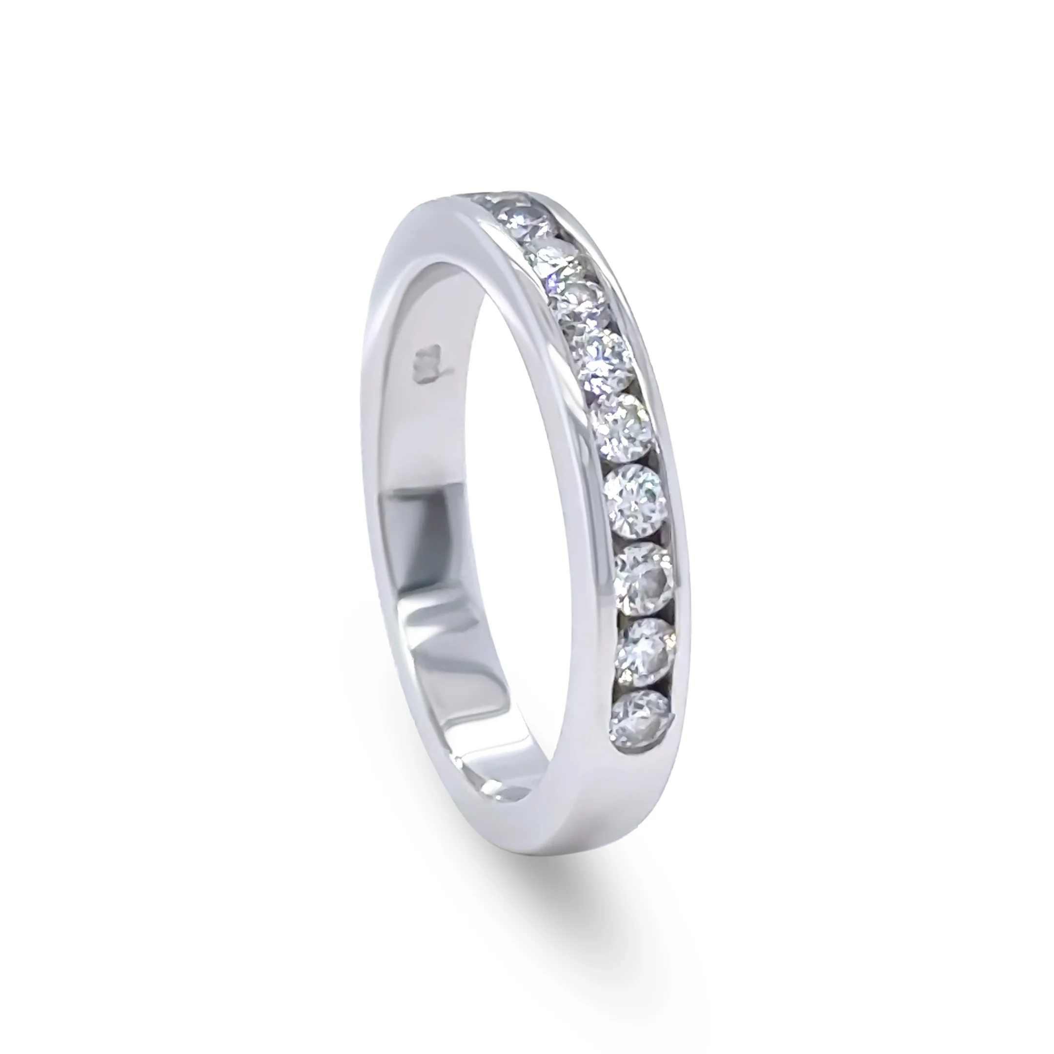 18ct White Gold Diamond Wedding Band 0.60ct - Image 5
