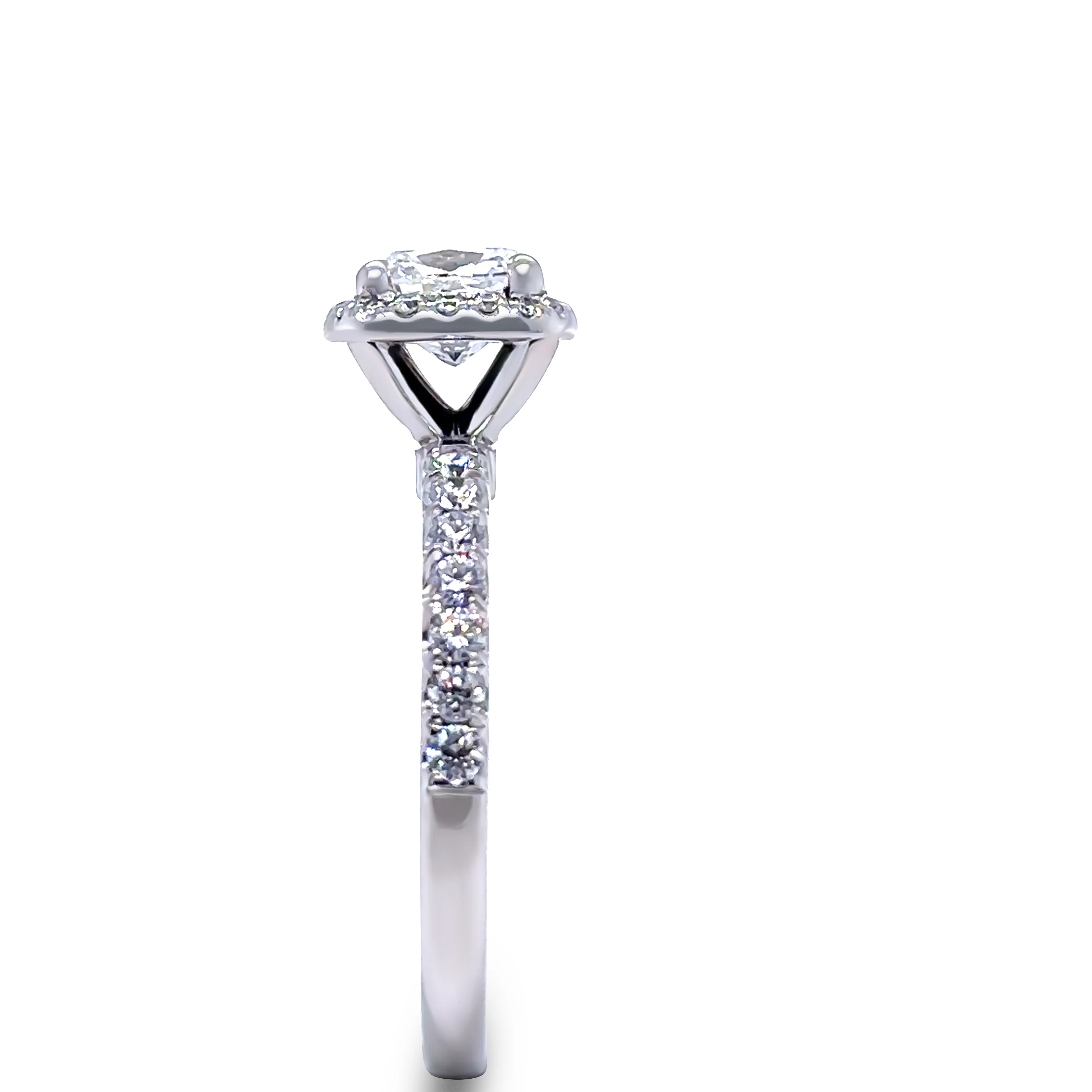 GIA 18ct White Gold Cushion Cut Diamond Engagement Ring 1.52ct - Image 10