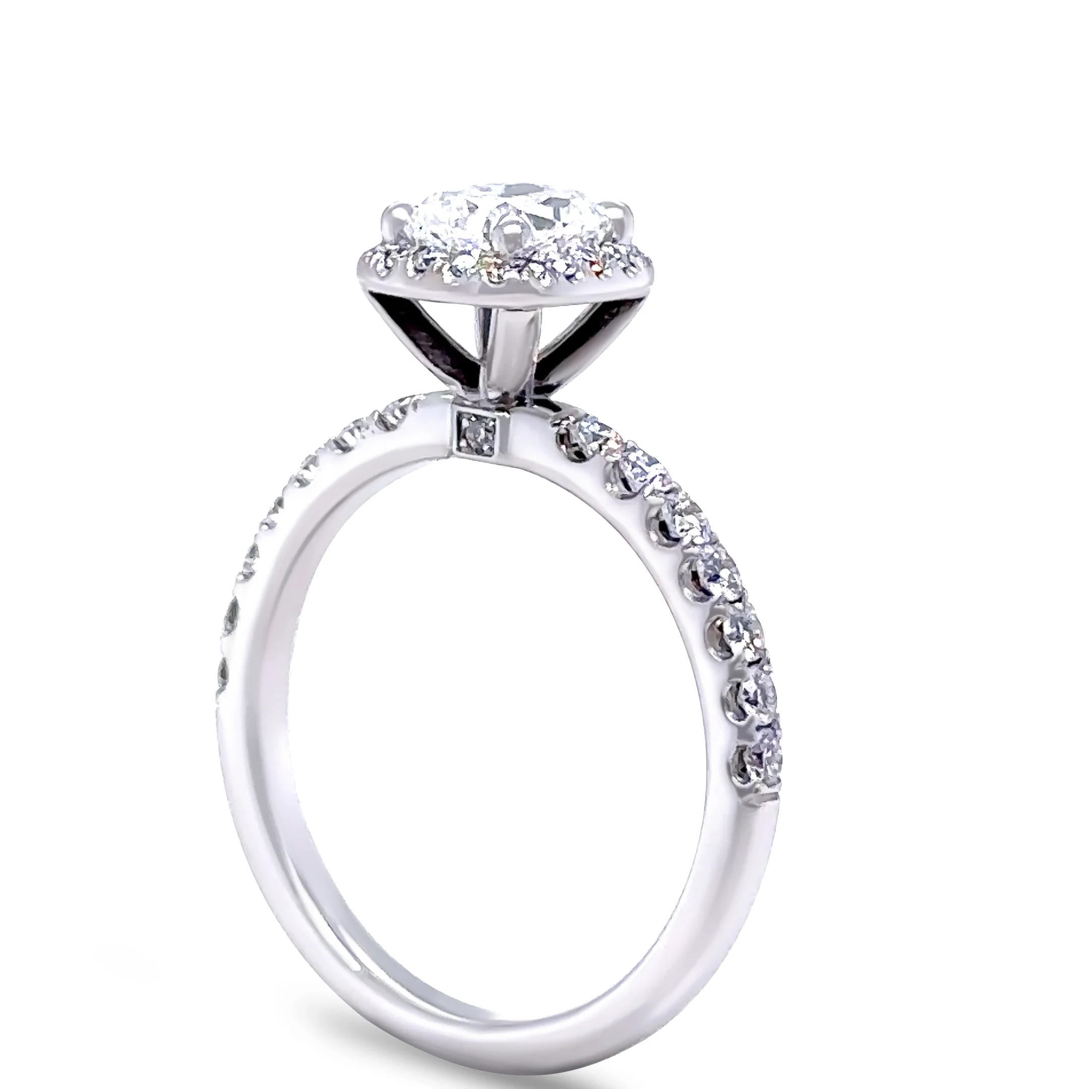 GIA 18ct White Gold Cushion Cut Diamond Engagement Ring 1.52ct - Image 12