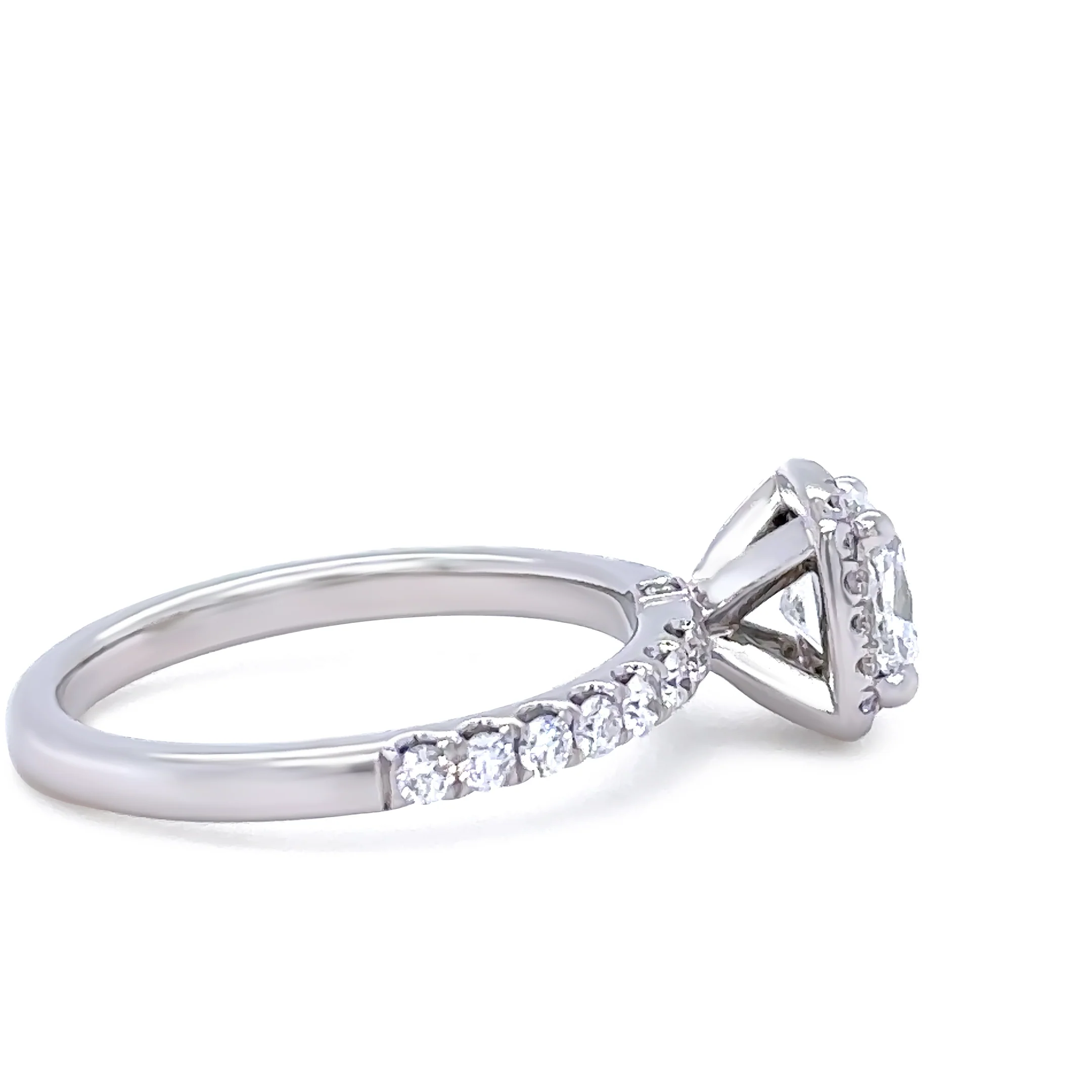 GIA 18ct White Gold Cushion Cut Diamond Engagement Ring 1.52ct - Image 3