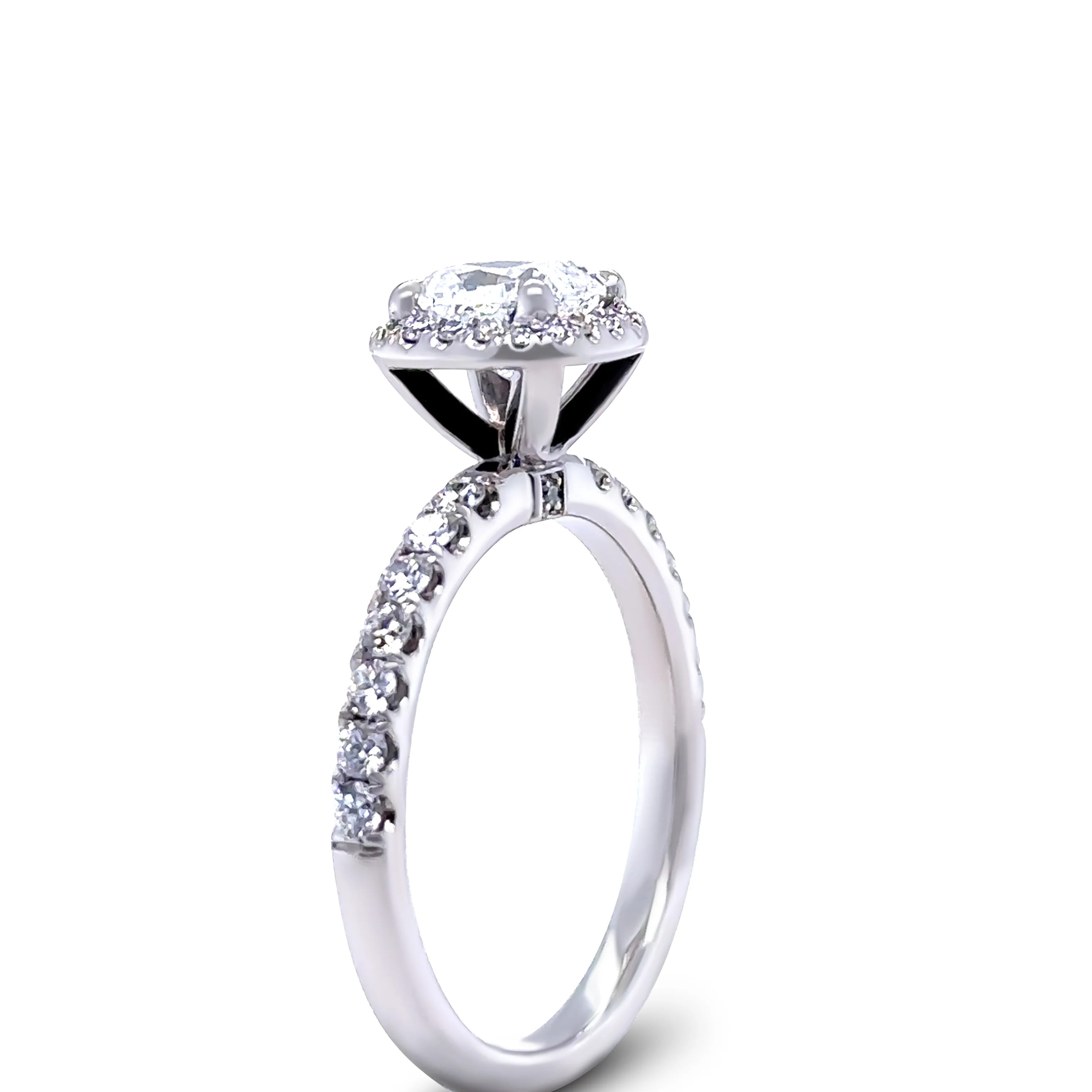 GIA 18ct White Gold Cushion Cut Diamond Engagement Ring 1.52ct - Image 9