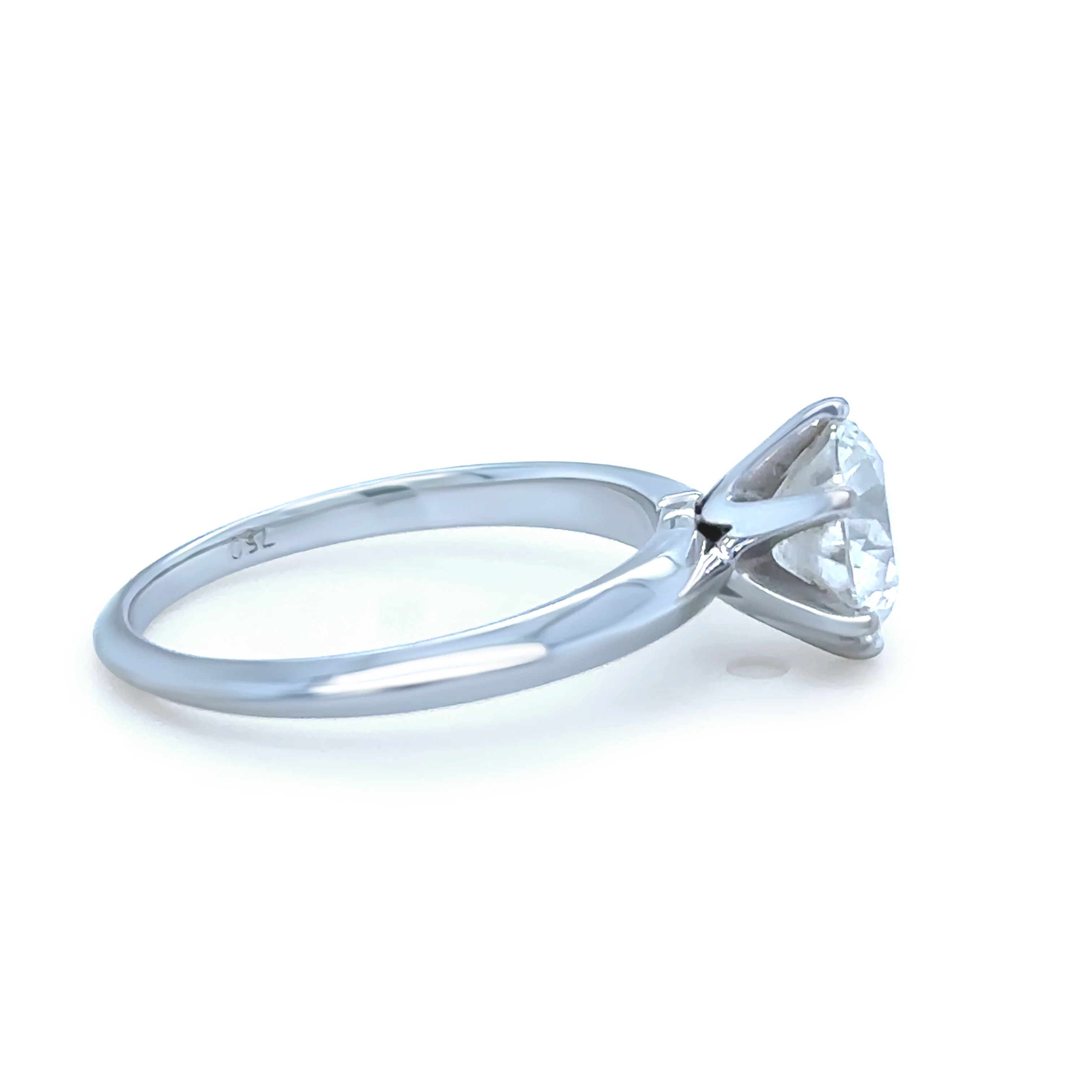 GIA 18ct White Gold Round Brilliant Cut Diamond Engagement Ring 1.50ct - Image 3