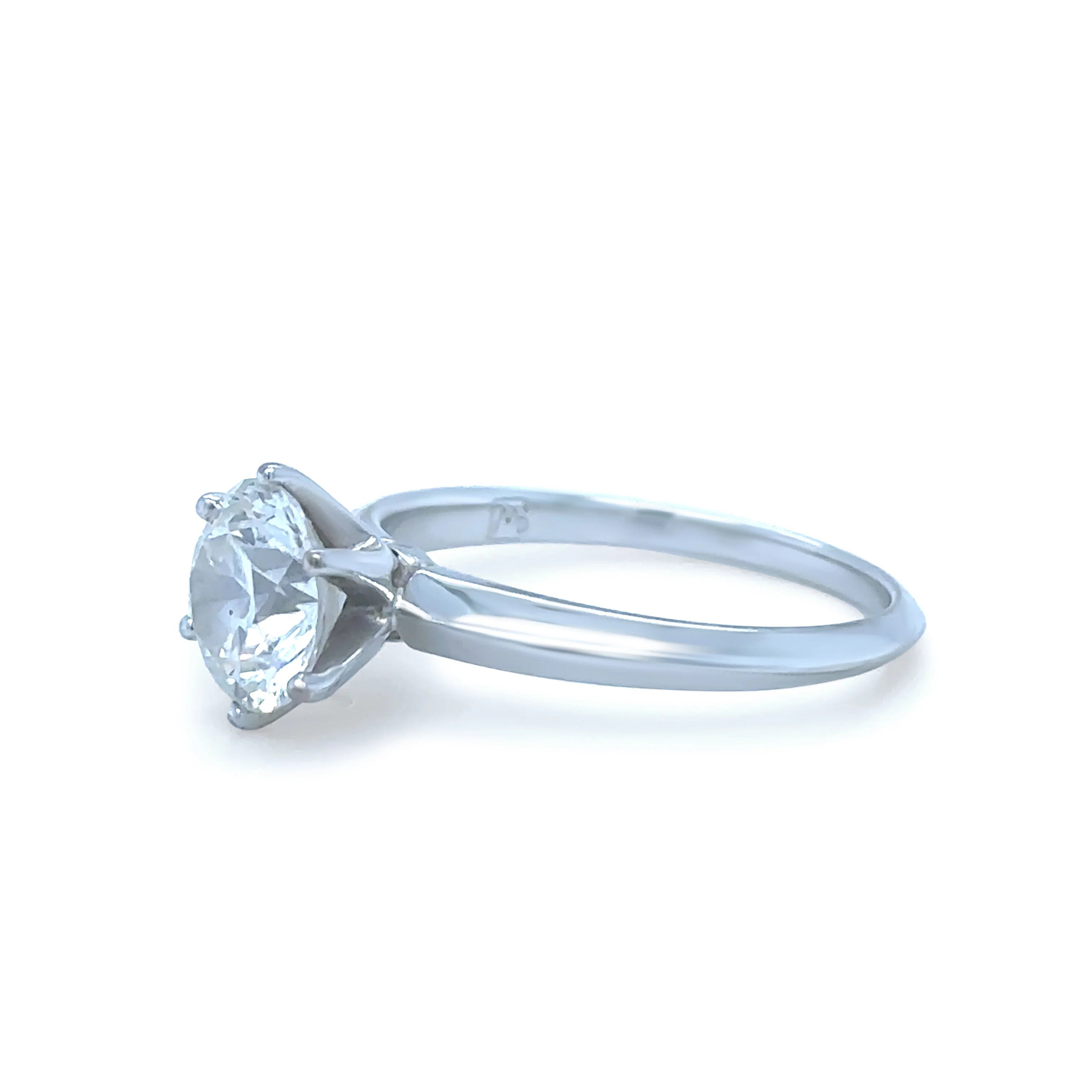 GIA 18ct White Gold Round Brilliant Cut Diamond Engagement Ring 1.50ct - Image 4