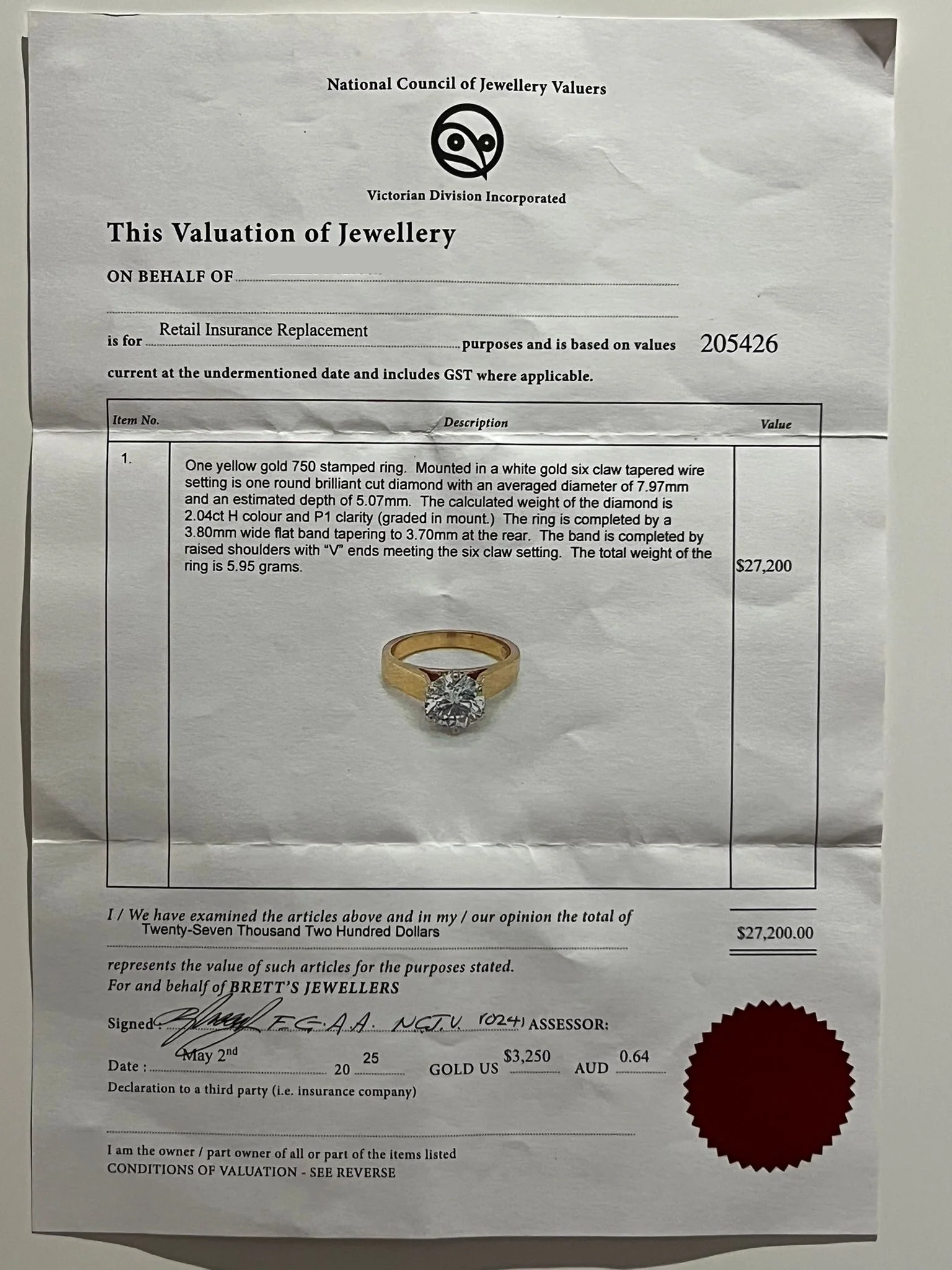 18ct Yellow and White Gold Round Brilliant Cut Diamond Solitaire Ring 2.04ct 5.95g - Image 8