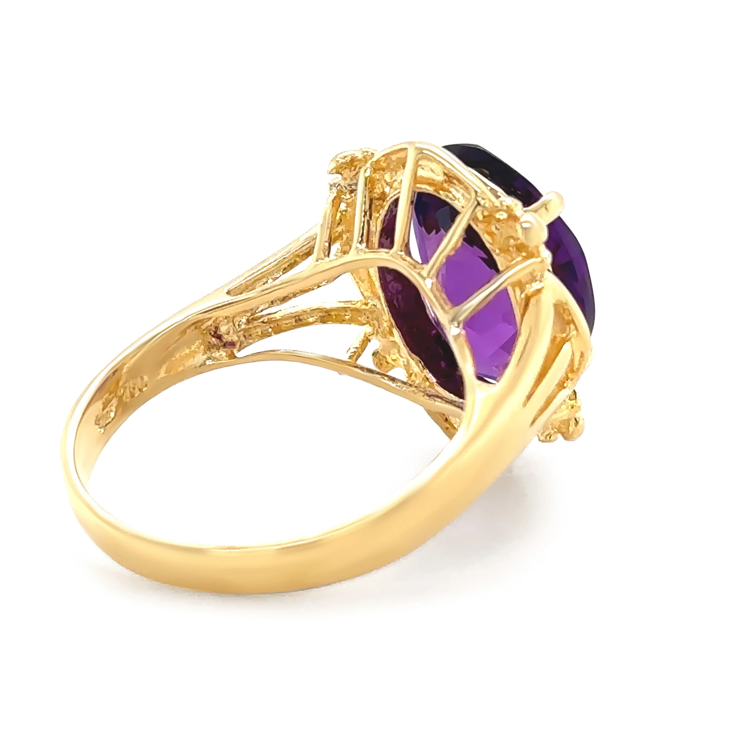 18ct Yellow Gold Amethyst Ring 6.70ct 5.67g - Image 5