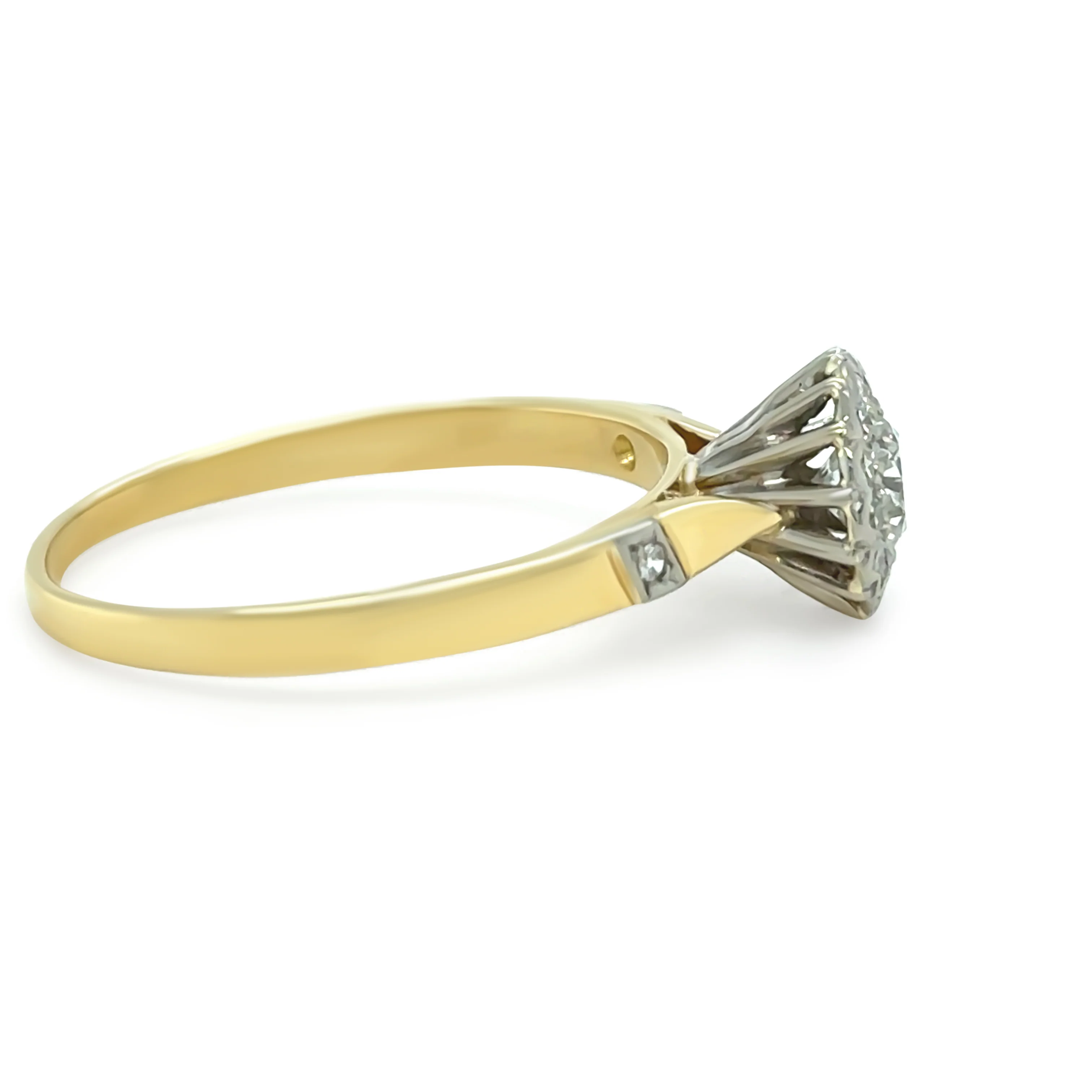 18ct Yellow Gold and Platinum Diamond Ring 0.65ct 3.5g - Image 2