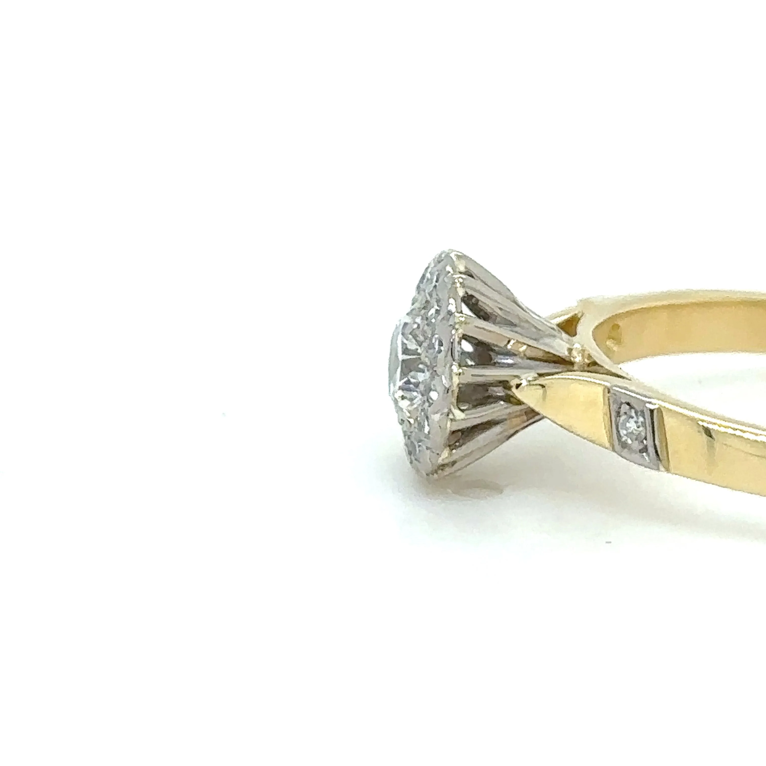 18ct Yellow Gold and Platinum Diamond Ring 0.65ct 3.5g - Image 4