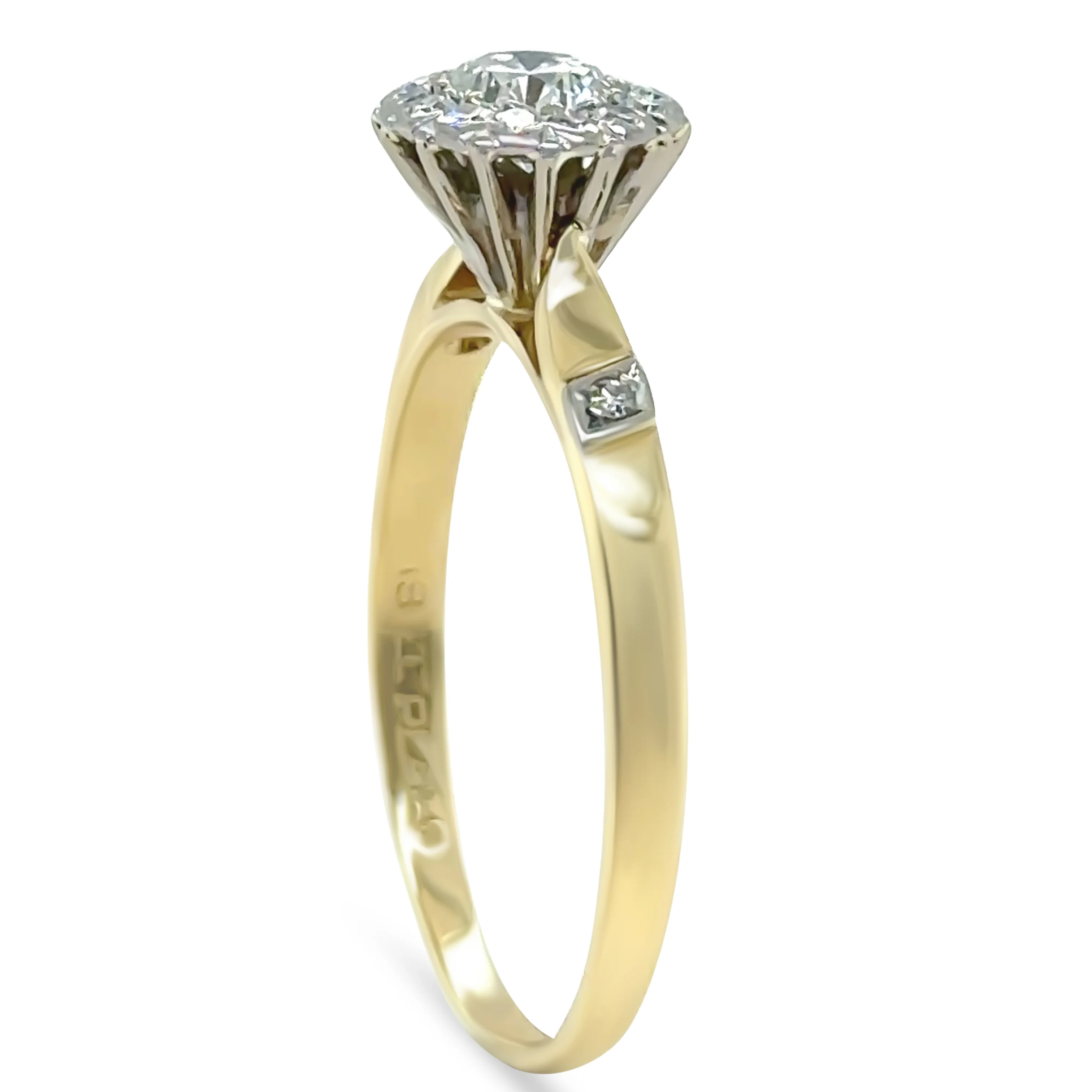 18ct Yellow Gold and Platinum Diamond Ring 0.65ct 3.5g - Image 5