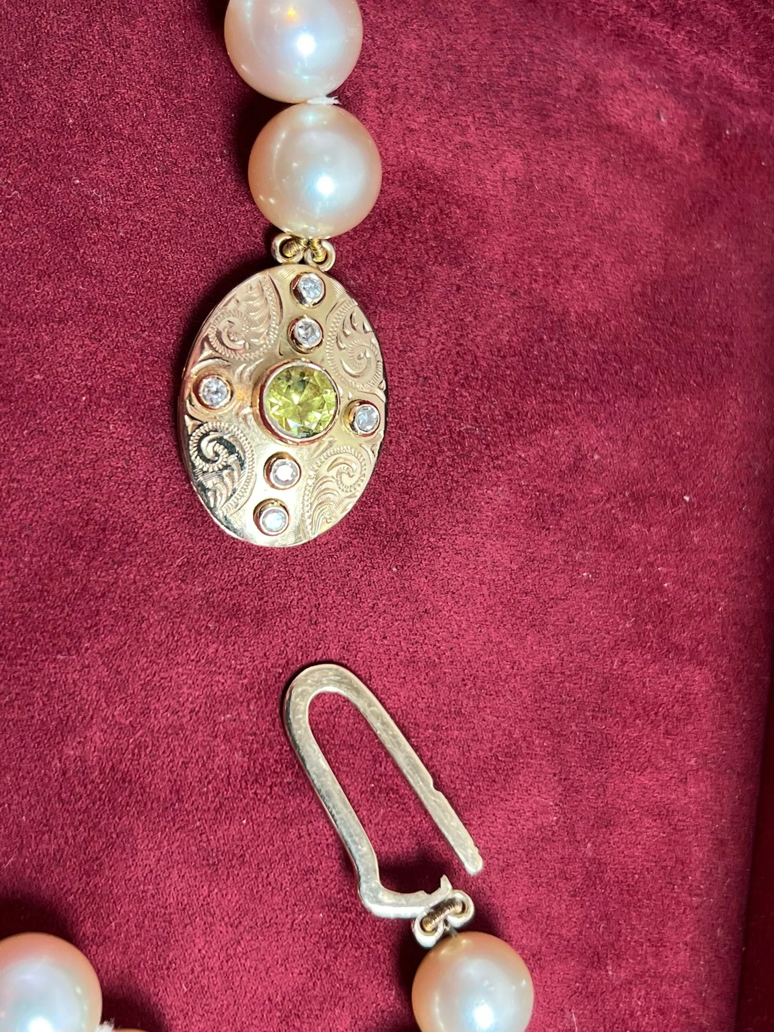 18ct Yellow Gold Cultured Pearl & Sapphire Necklace 1ct 82.6g - Image 4