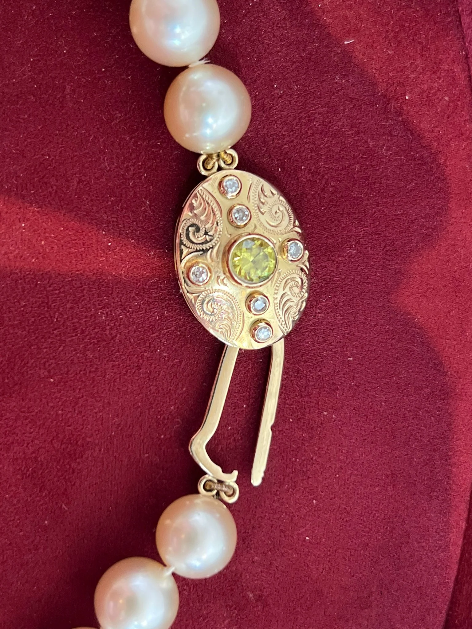 18ct Yellow Gold Cultured Pearl & Sapphire Necklace 1ct 82.6g - Image 5