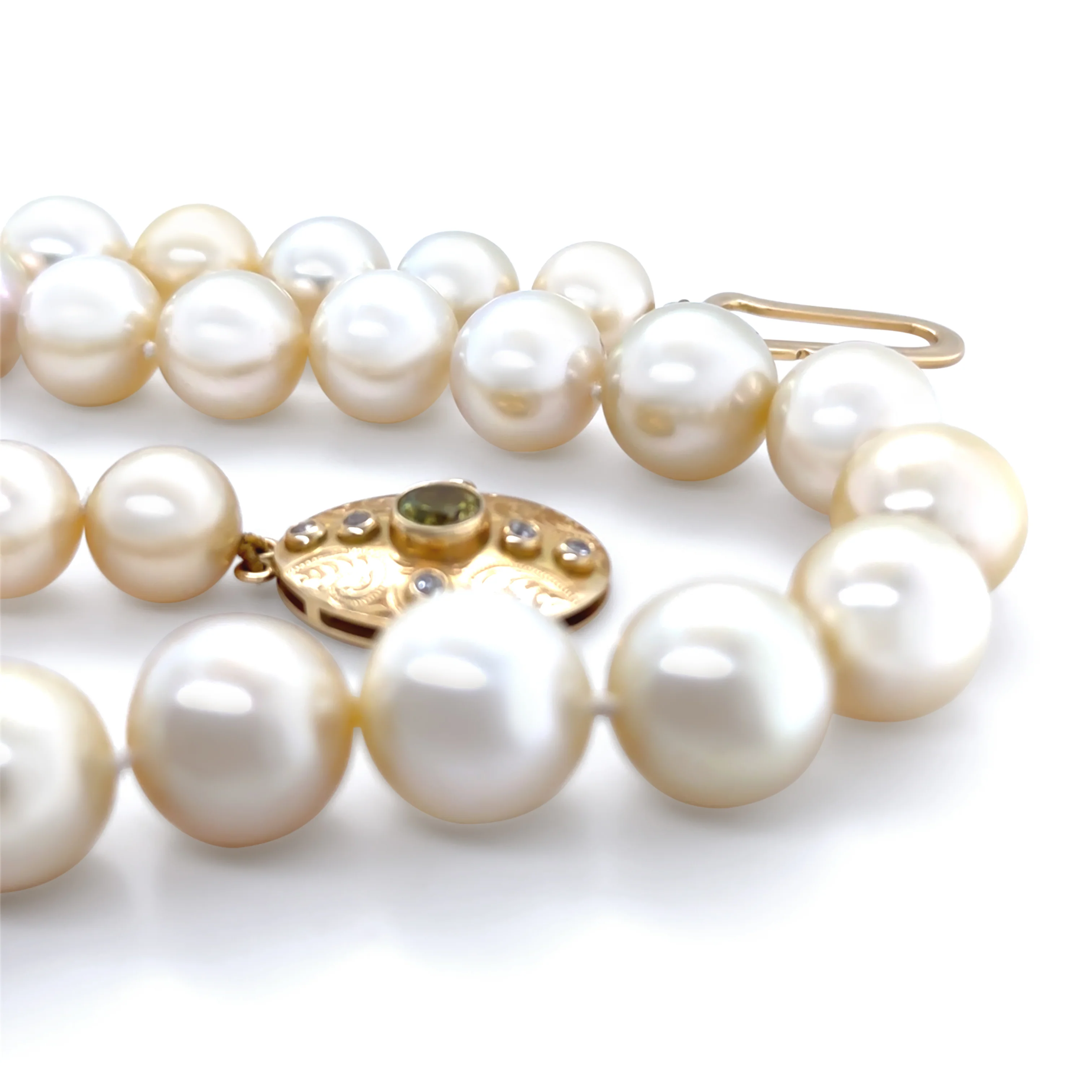 18ct Yellow Gold Cultured Pearl & Sapphire Necklace 1ct 82.6g - Image 7