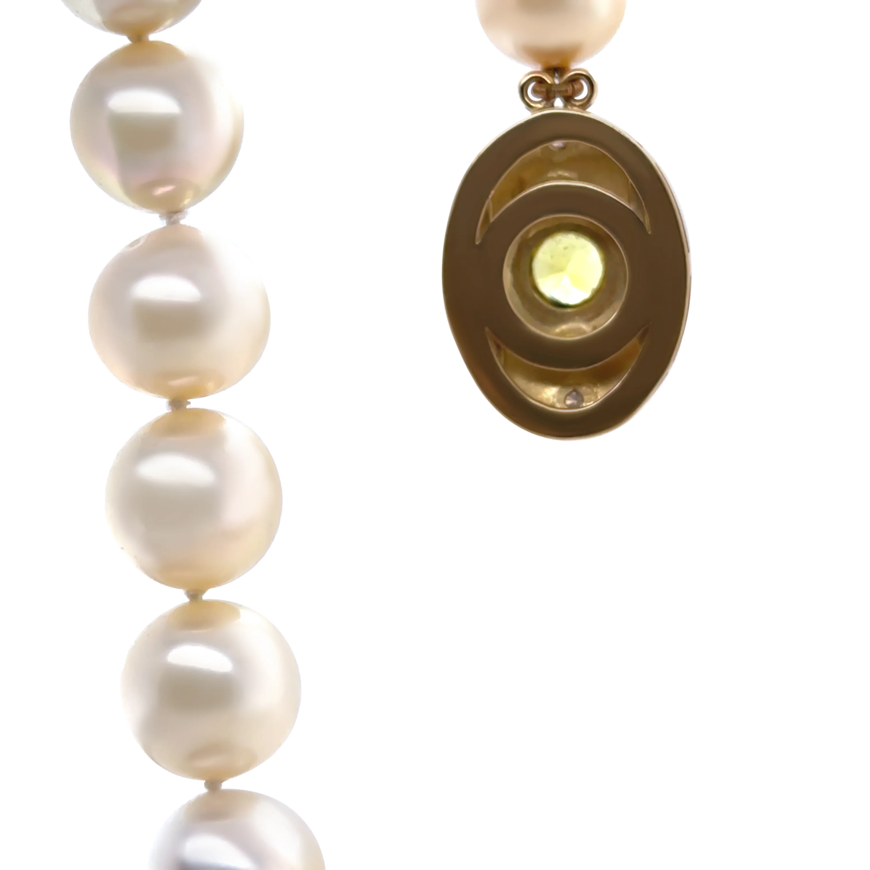 18ct Yellow Gold Cultured Pearl & Sapphire Necklace 1ct 82.6g - Image 8