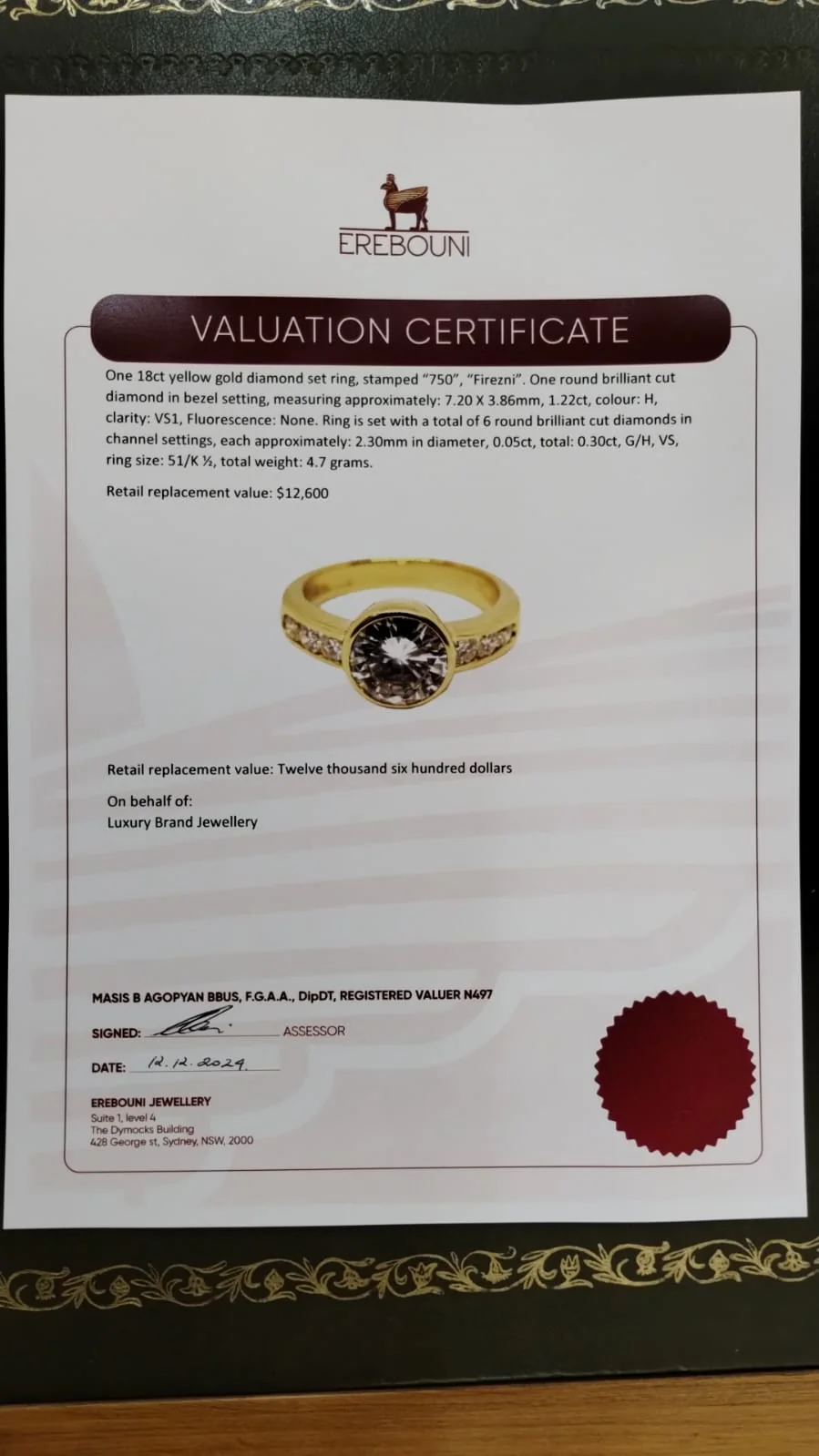 18ct Yellow Gold Diamond Engagement Ring 1.52ct - Image 6