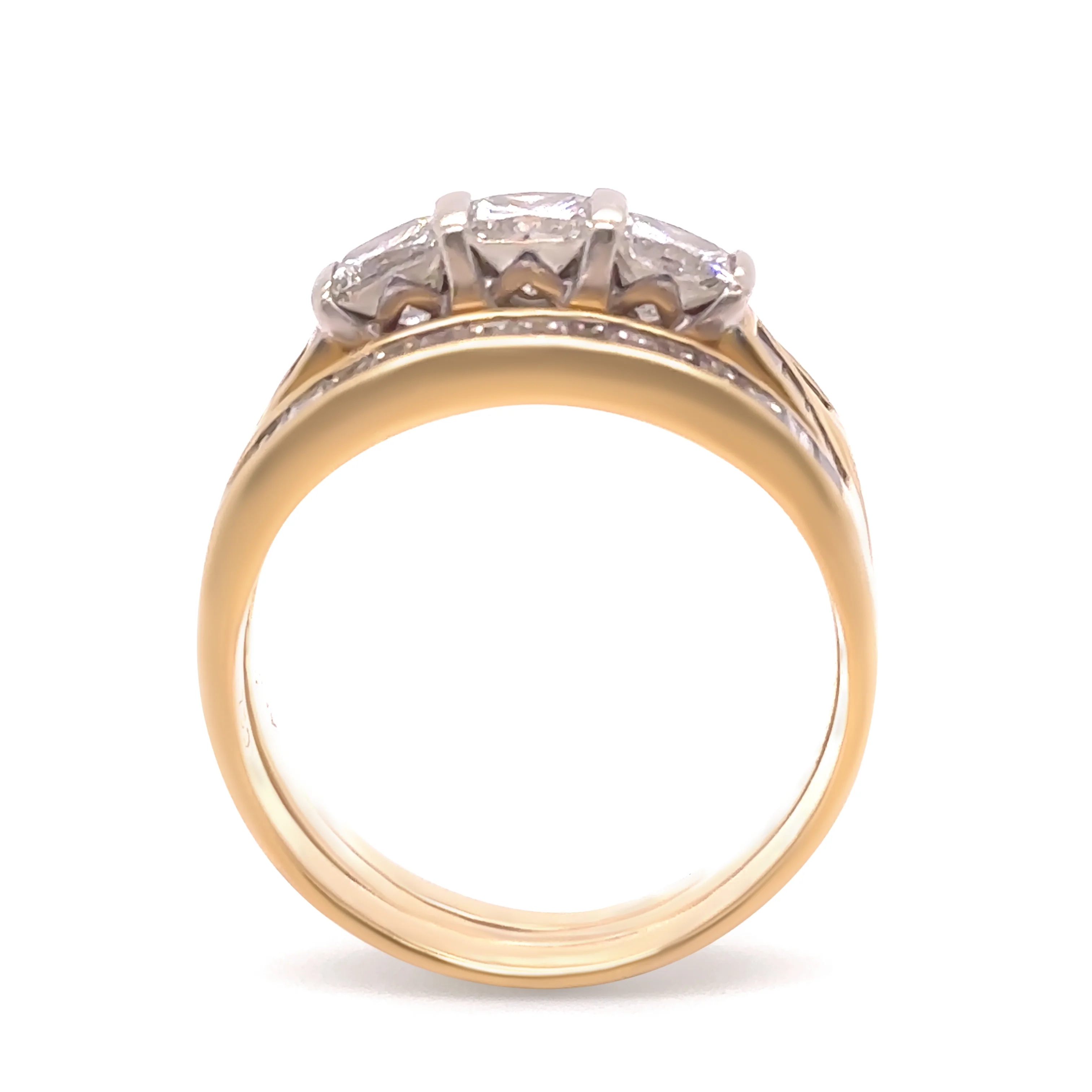 18ct Yellow Gold Princess Cut Diamond Bridal Set 2.77ct 11.36g - Image 7