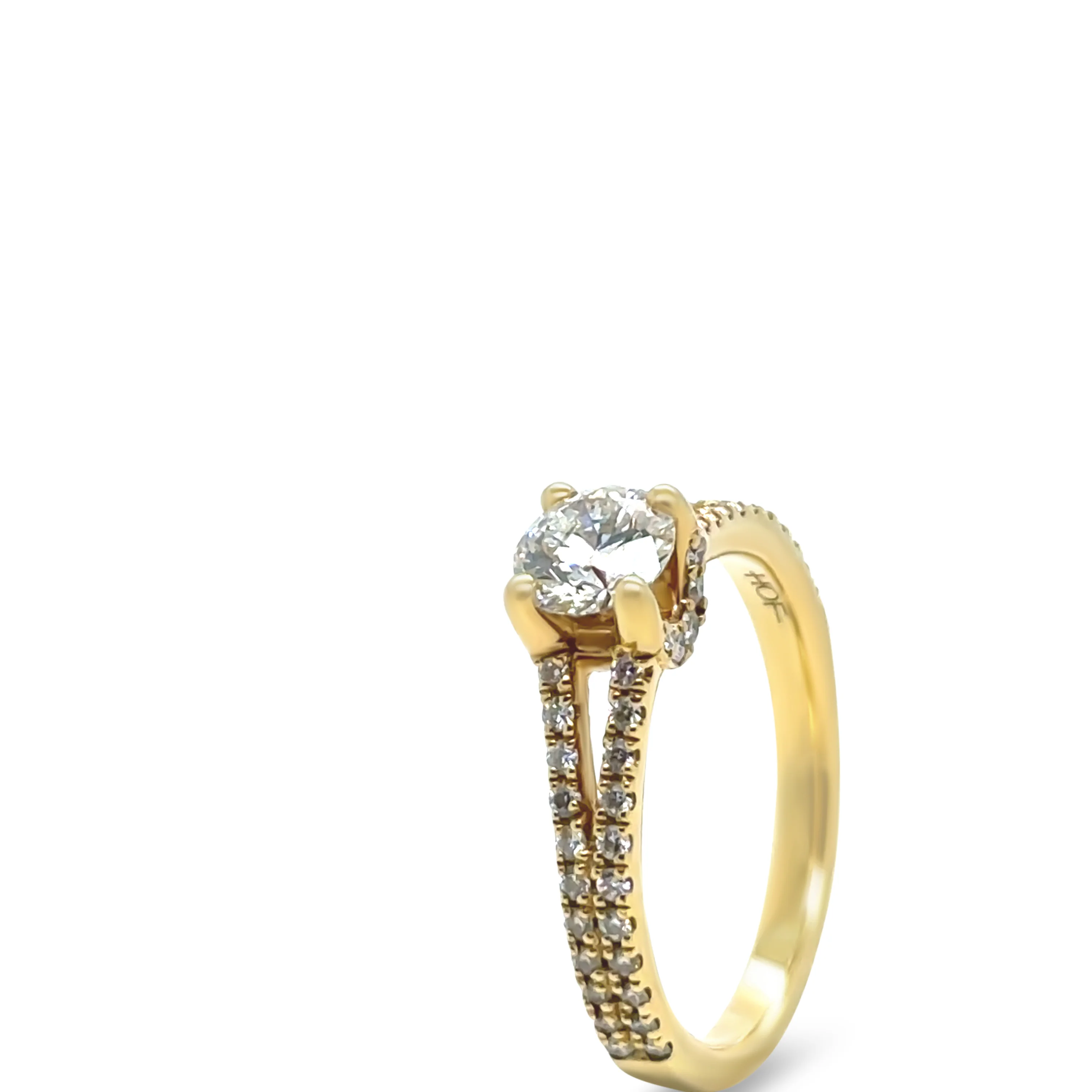 18ct Yellow Gold Round Brilliant Cut Diamond Ring 0.87ct - Image 6