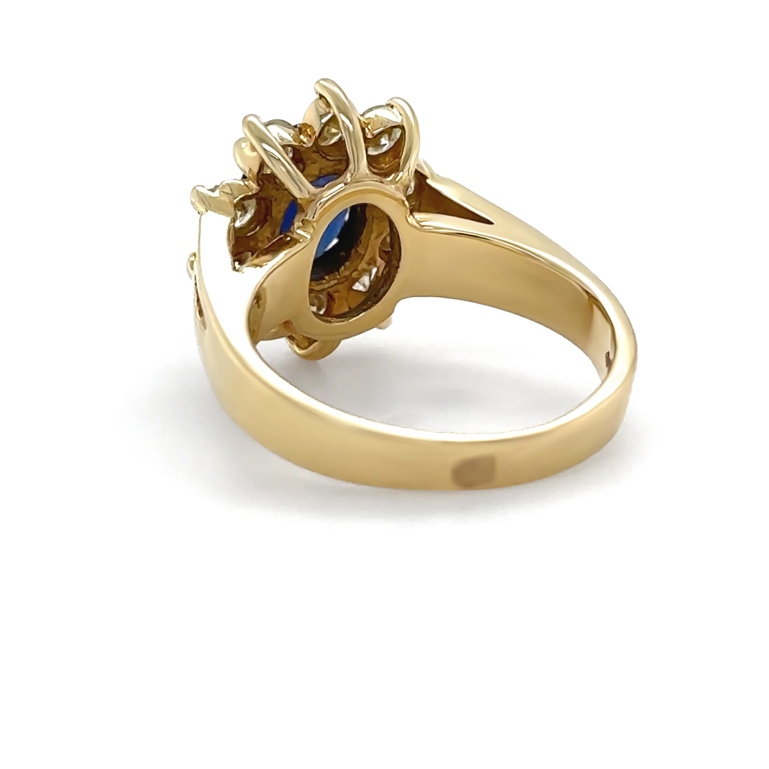 18ct Yellow Gold Sapphire and Diamond Ring 1.80ct 5.7g - Image 7