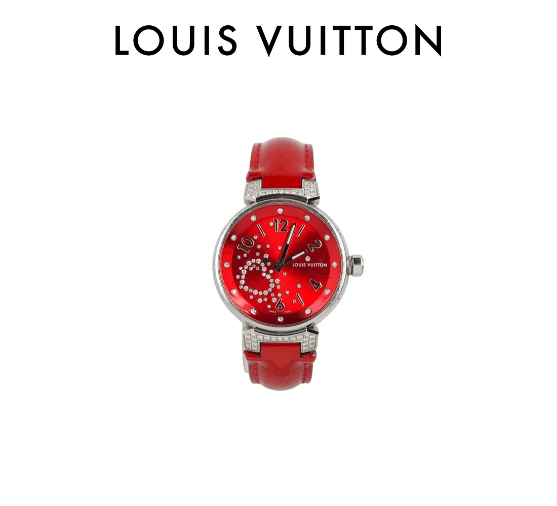 Louis Vuitton Tambour Fiji Heart Watch Red