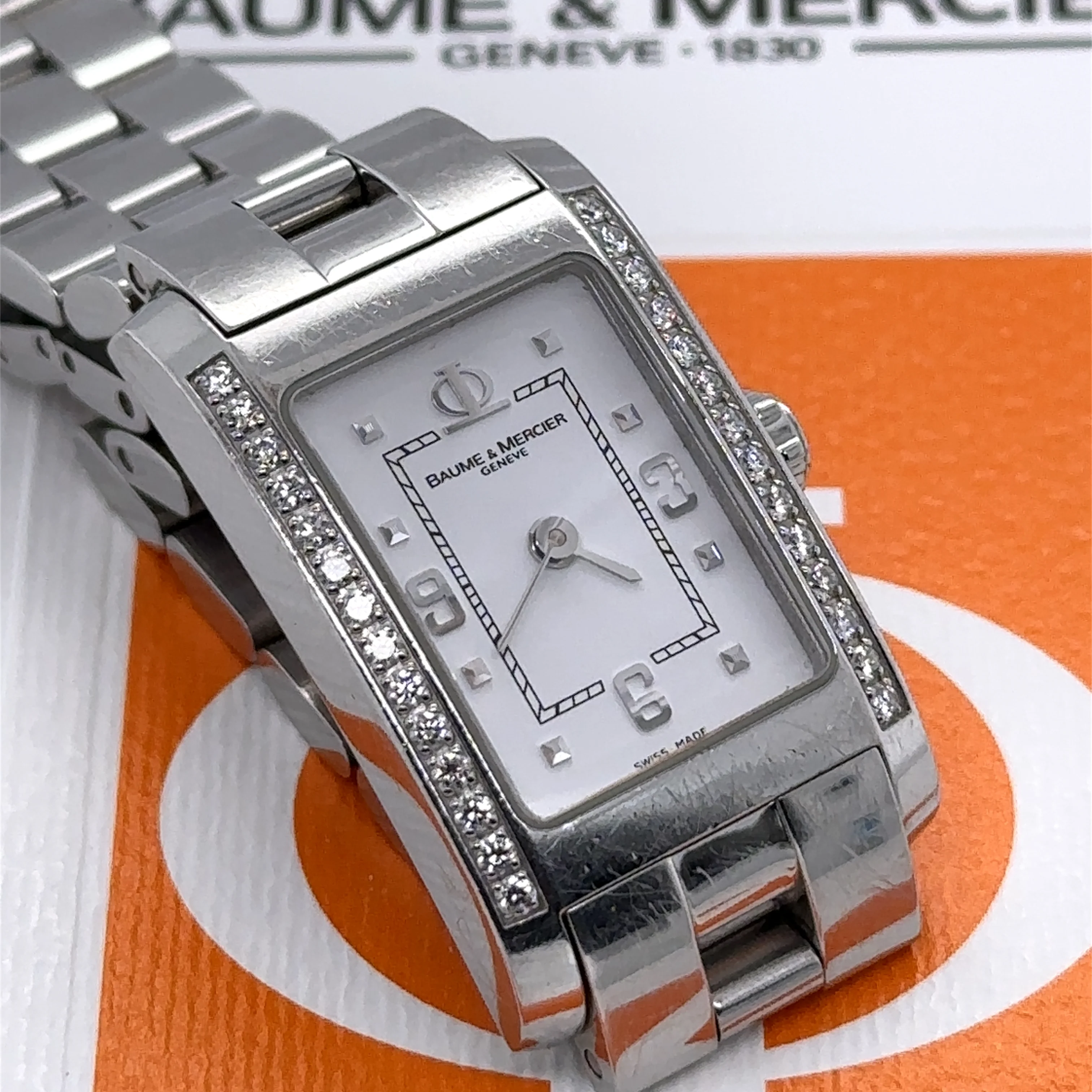 Baume & Mercier Stainless Steel Hampton Diamond Watch 22mm - Image 10