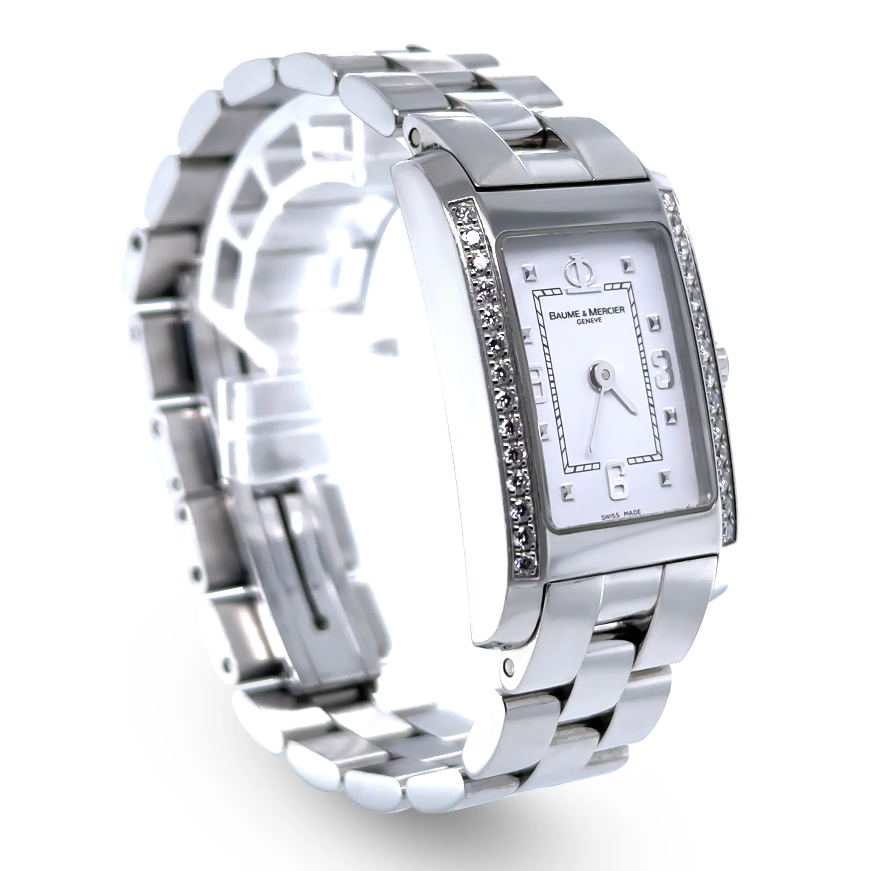 Baume & Mercier Stainless Steel Hampton Diamond Watch 22mm - Image 4