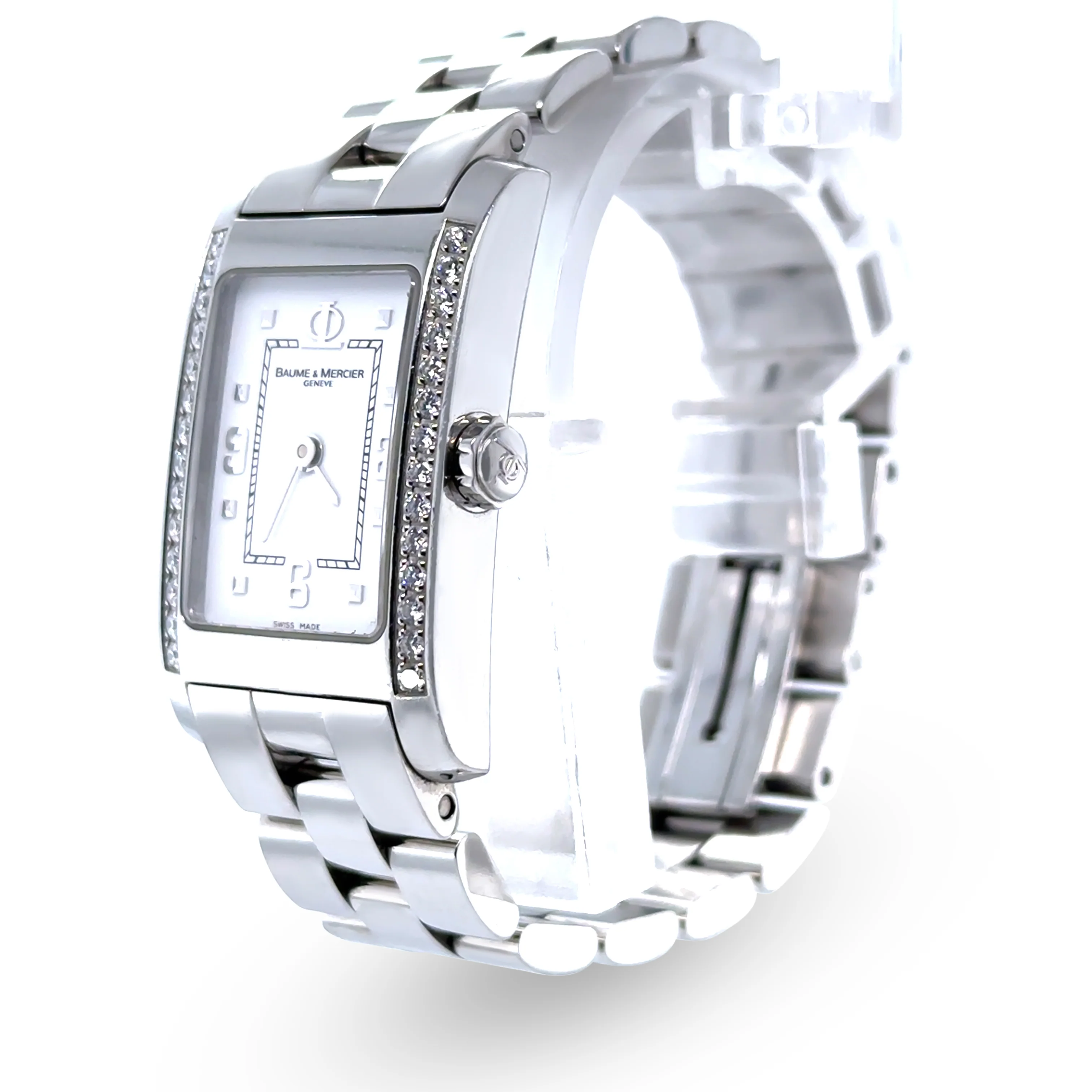 Baume & Mercier Stainless Steel Hampton Diamond Watch 22mm - Image 5
