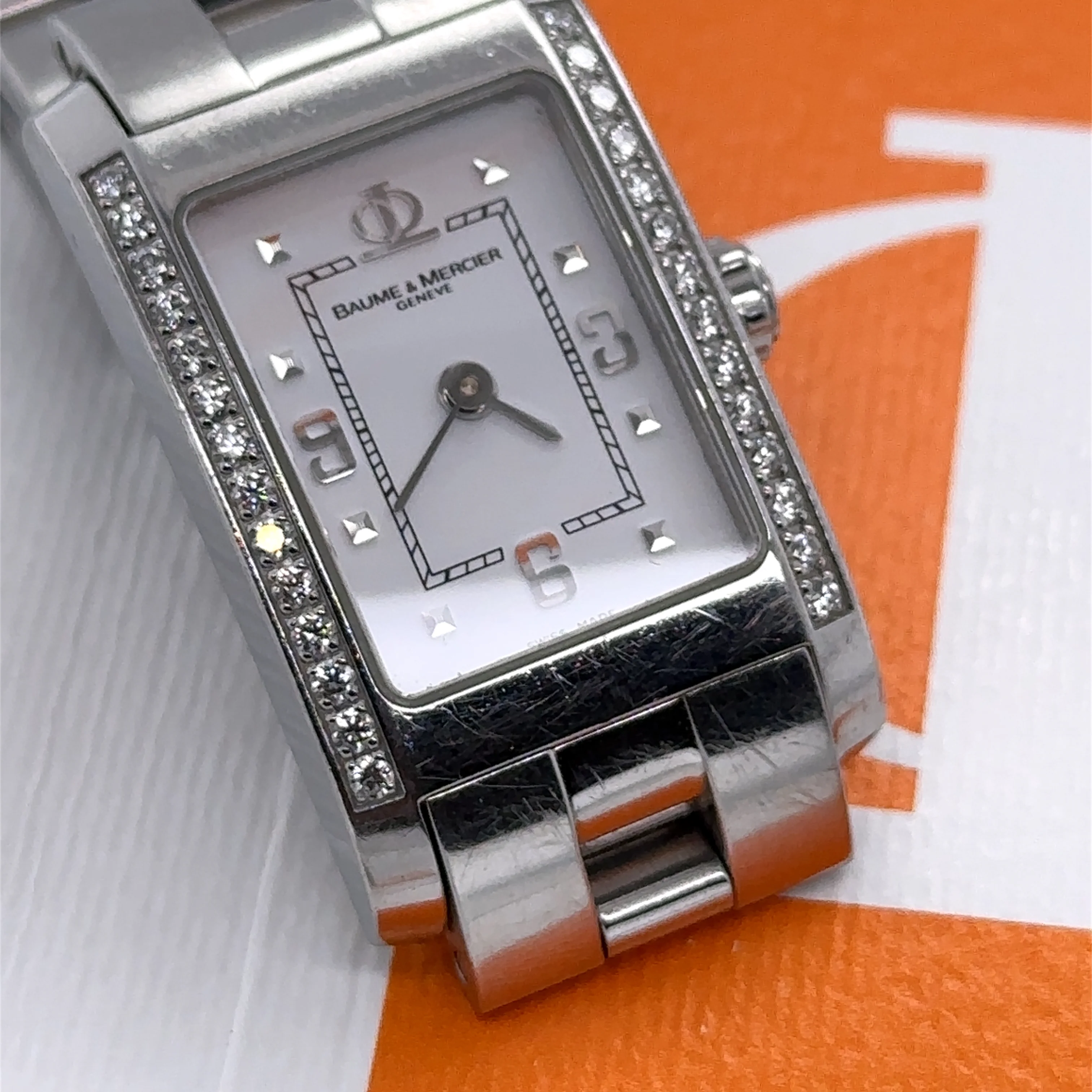 Baume & Mercier Stainless Steel Hampton Diamond Watch 22mm - Image 9