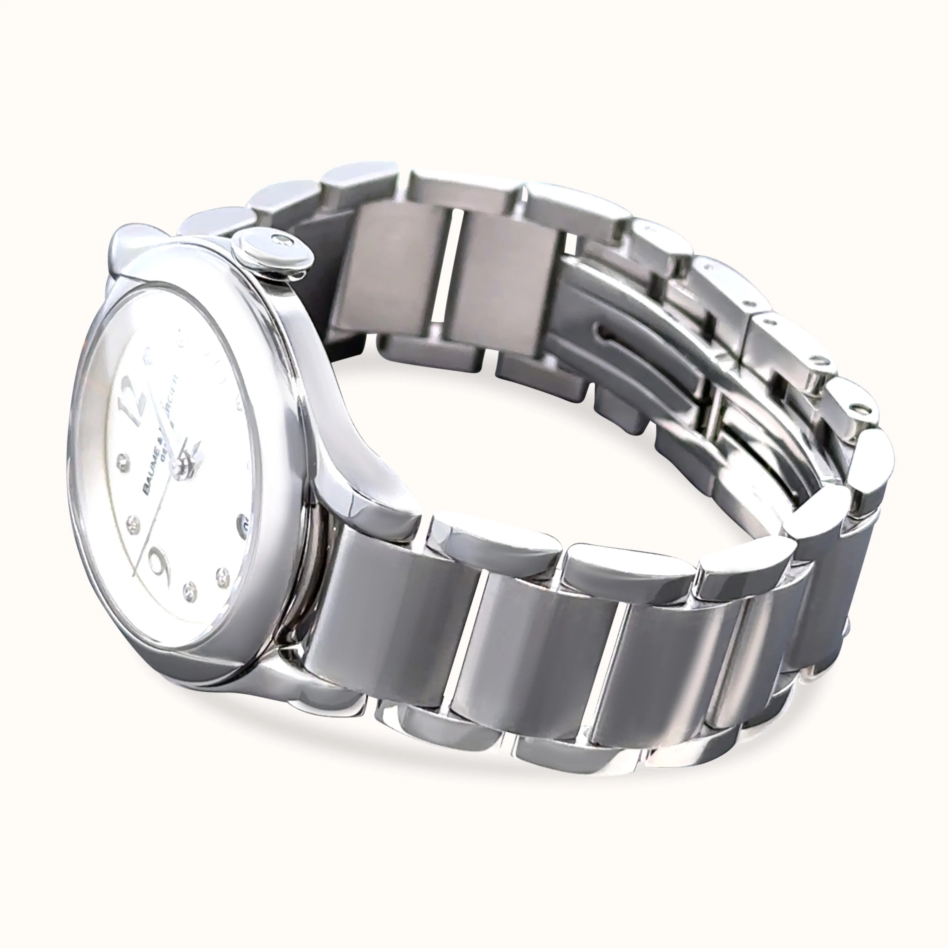 Baume & Mercier Stainless Steel Ilea Diamond Dial Watch 30mm - Image 7