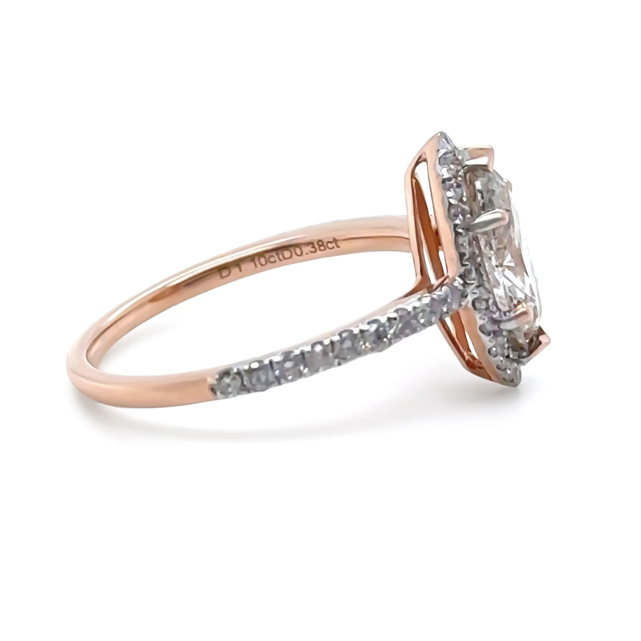 Bespoke 14ct Rose Gold Diamond Engagement Ring 1.48ct - Image 5