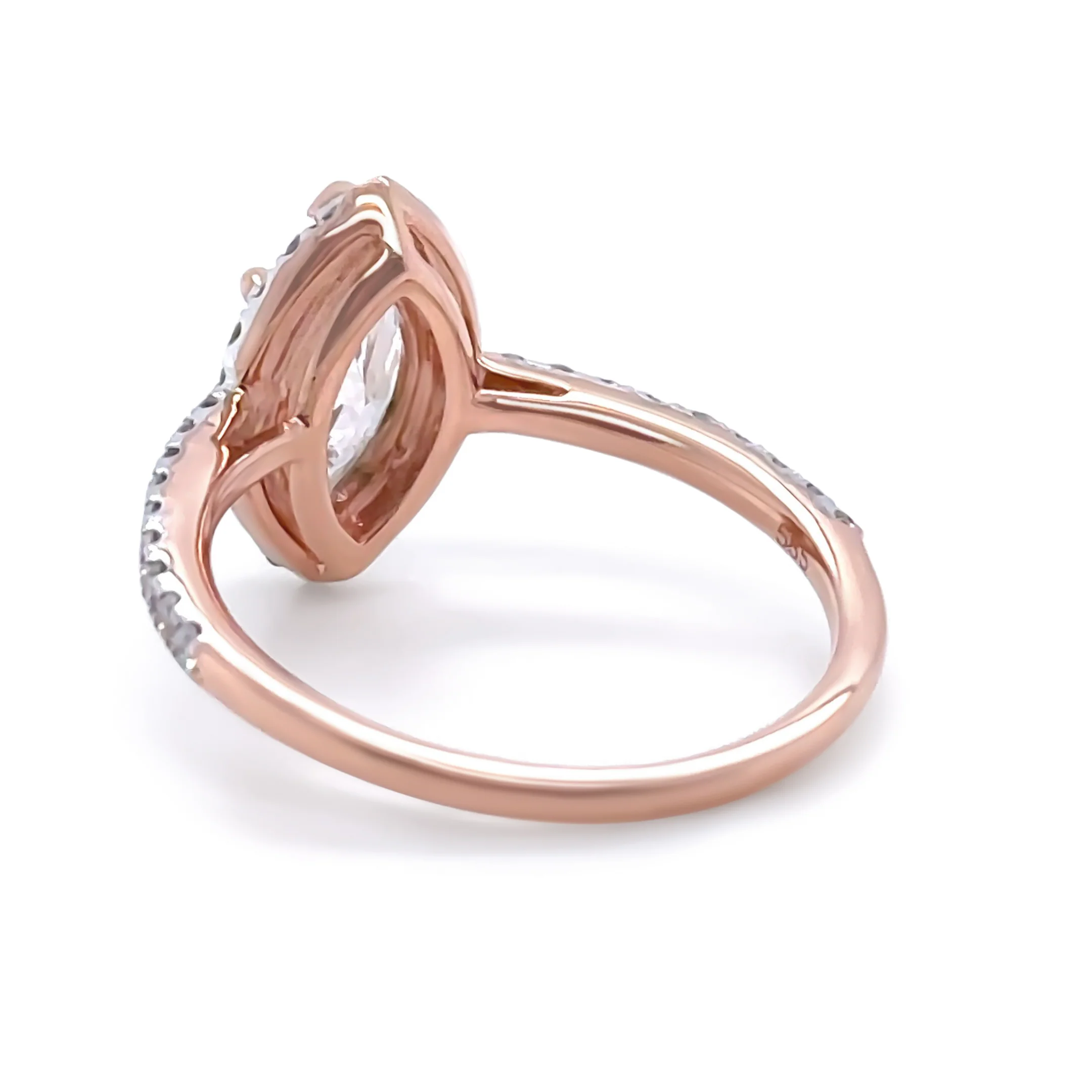 Bespoke 14ct Rose Gold Diamond Engagement Ring 1.48ct - Image 6