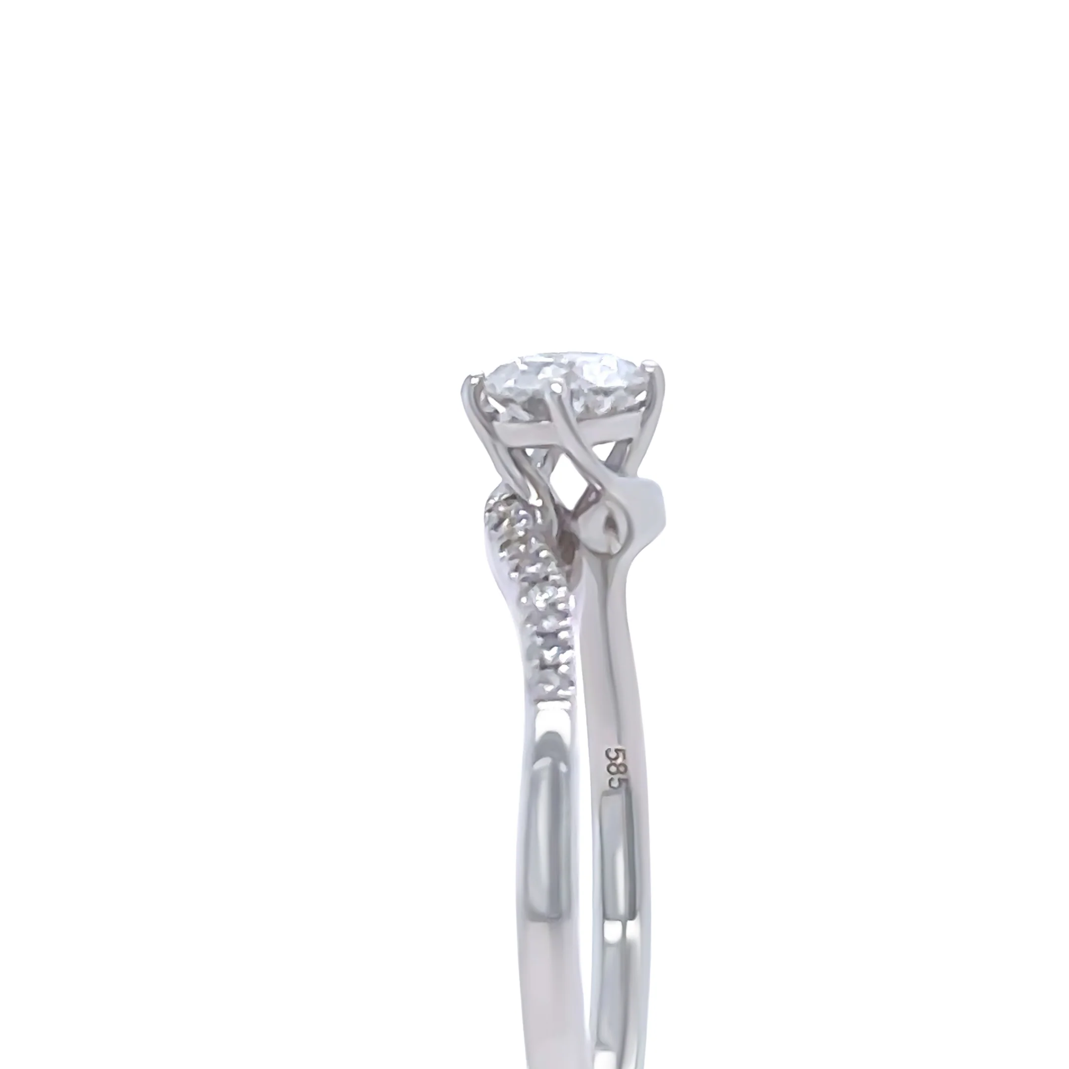 Bespoke 14ct White Gold Diamond Engagement Ring 0.57ct - Image 7